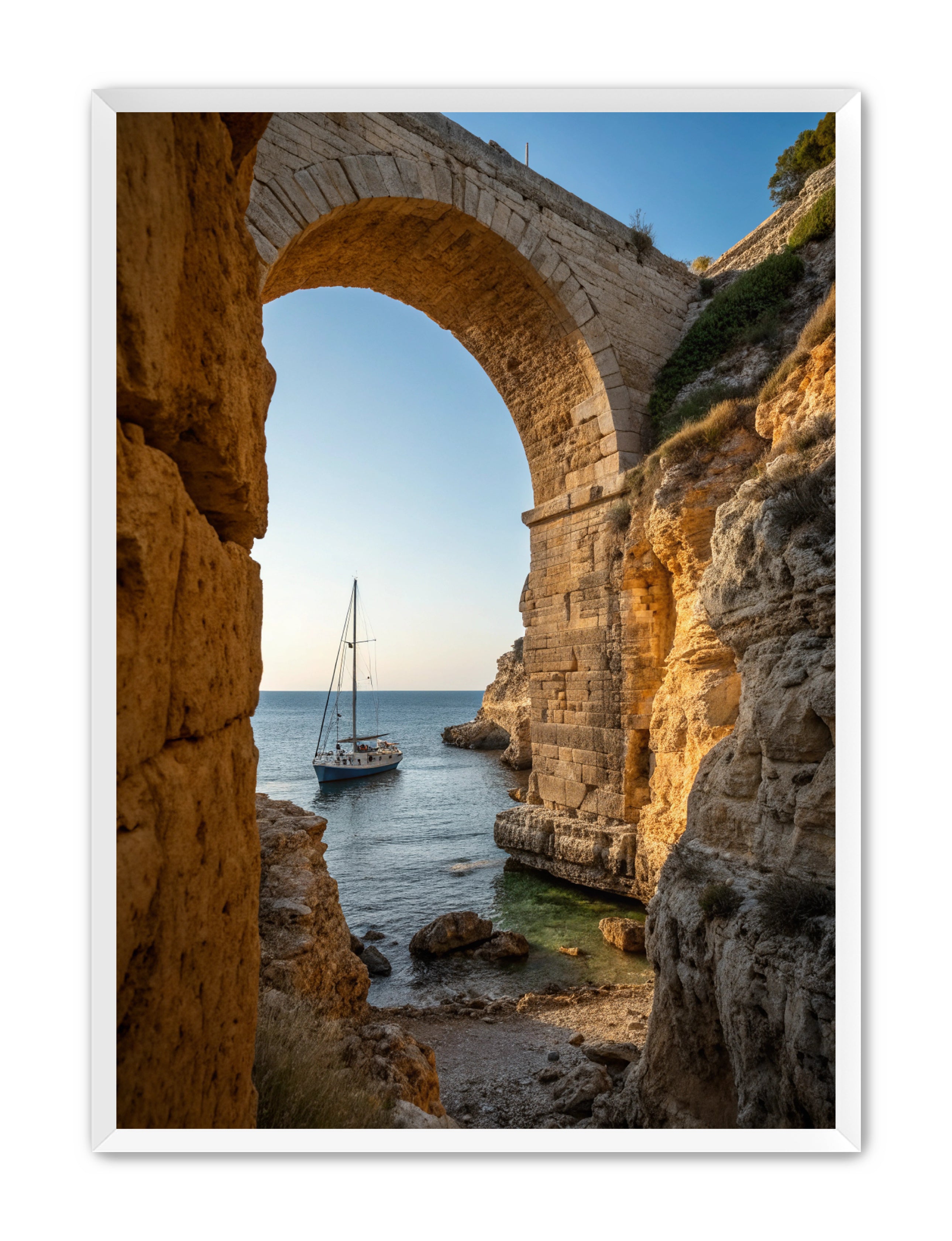 Apricus Prints Beaches 'Anchored by the Bridge' Apricus Art Collection