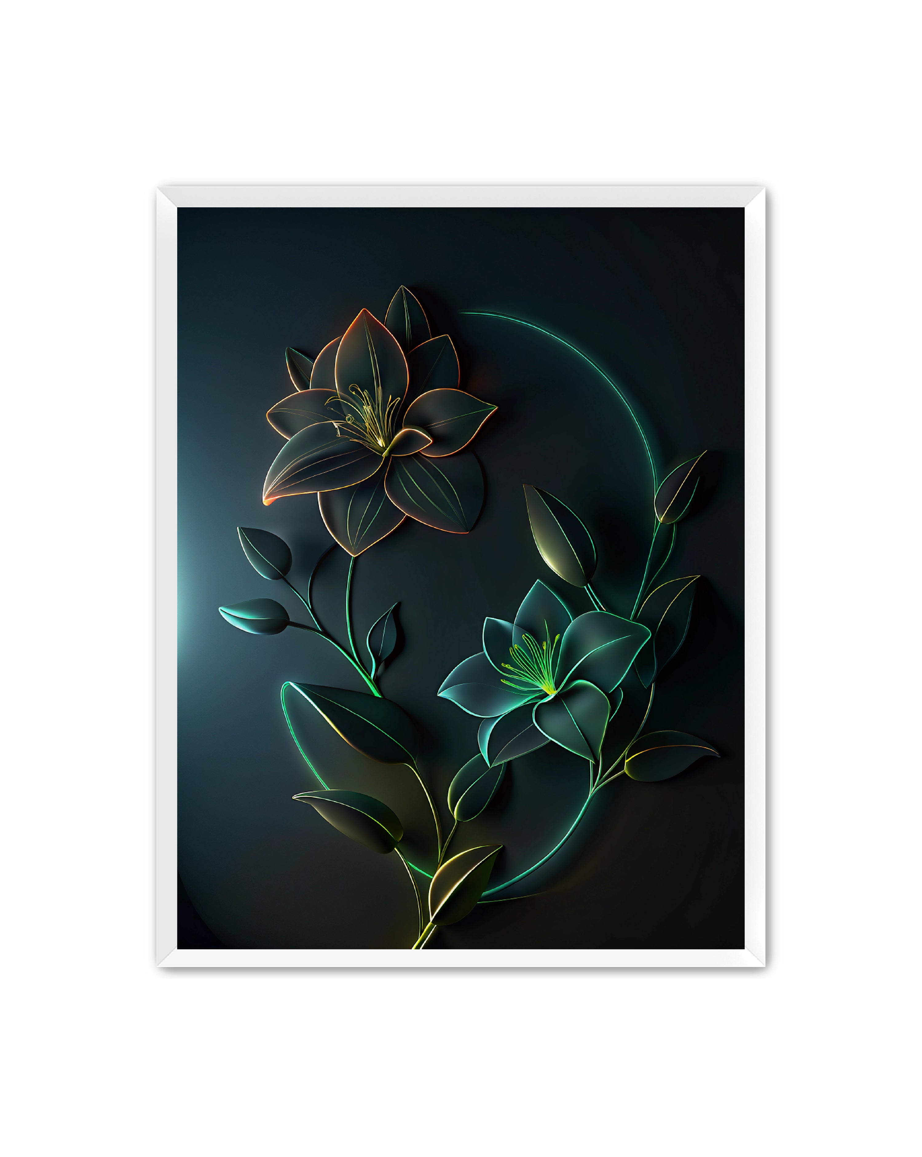 Abstract Prints 'Nebula Bloom' Apricus Art Collection