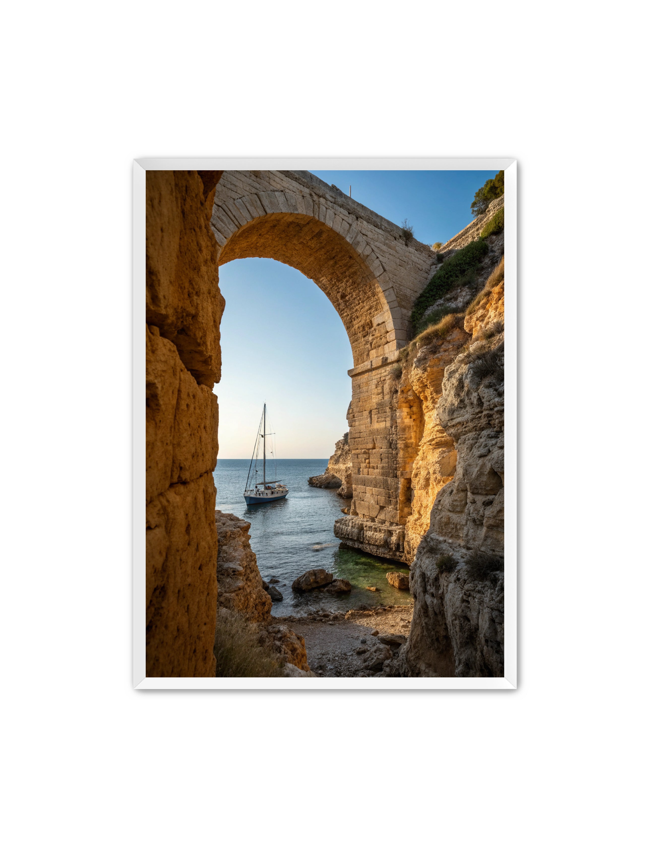 Apricus Prints Beaches 'Anchored by the Bridge' Apricus Art Collection