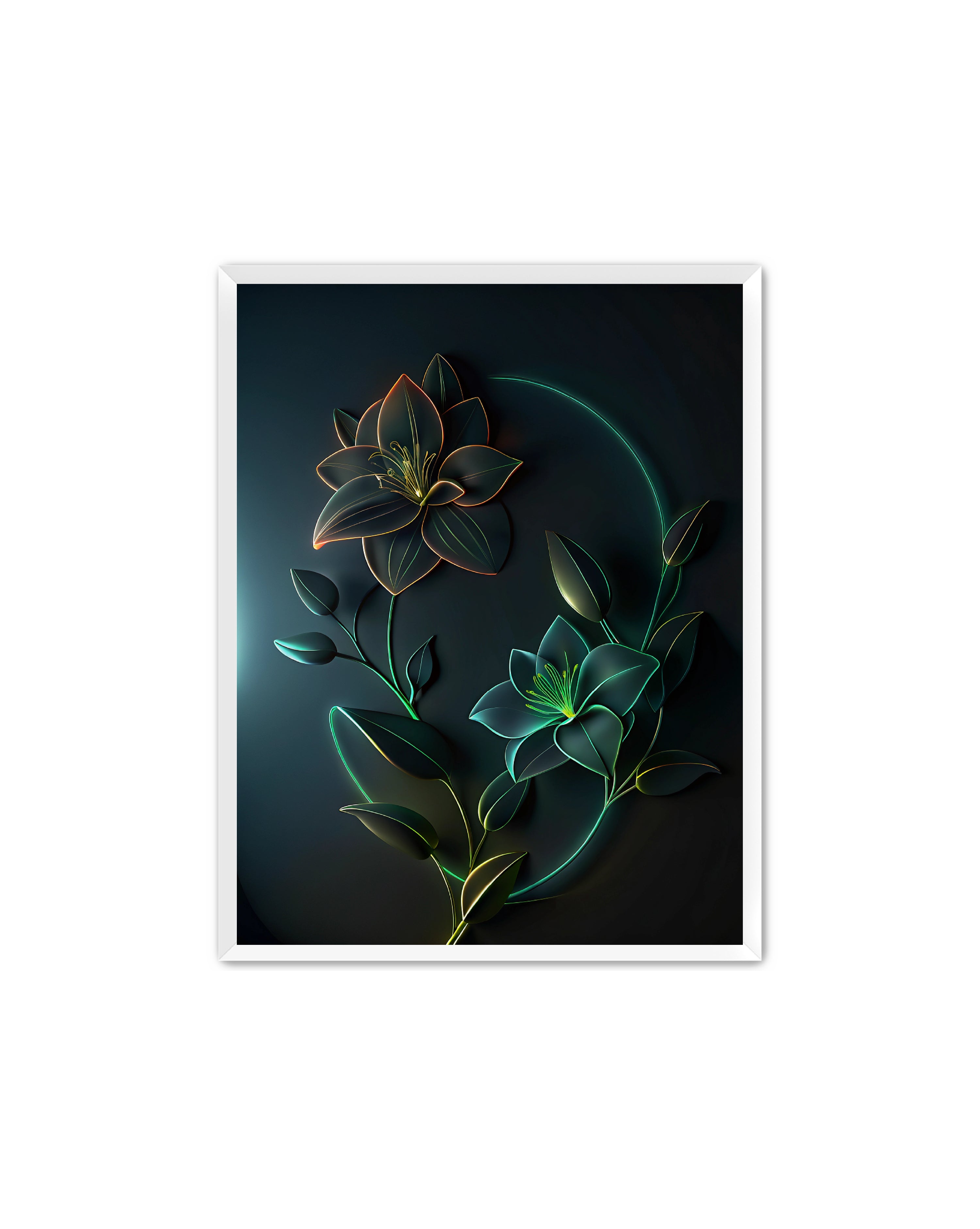 Abstract Prints 'Nebula Bloom' Apricus Art Collection