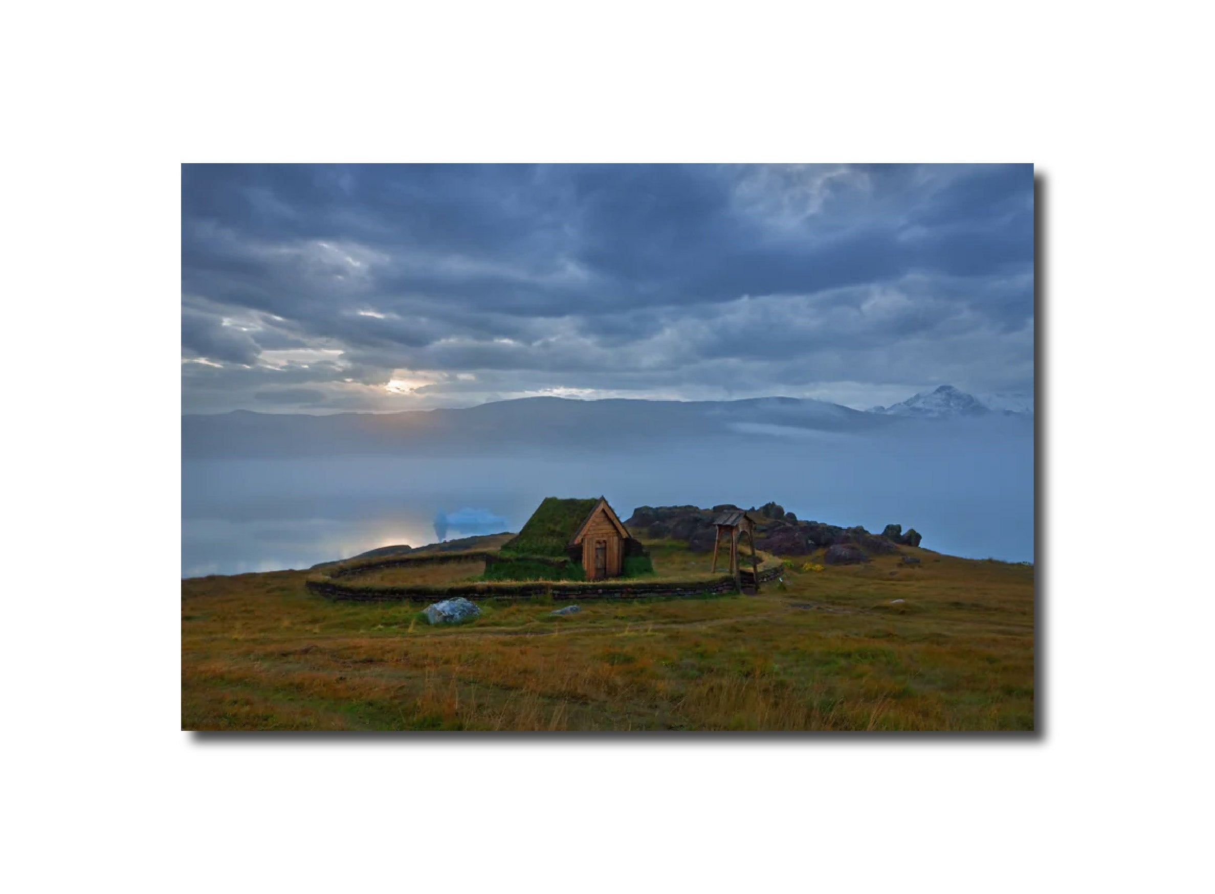 Landscape Photography The reconstructed Norse Church at Qassiarsuk, Greenland. Peter Essick