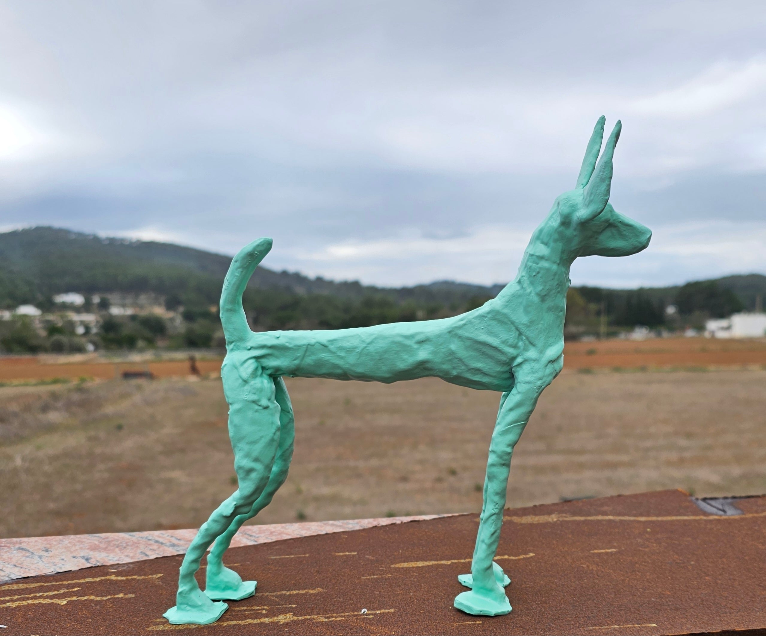 'CARLOS' - Eco resin, aluminum wire, chalk paint
