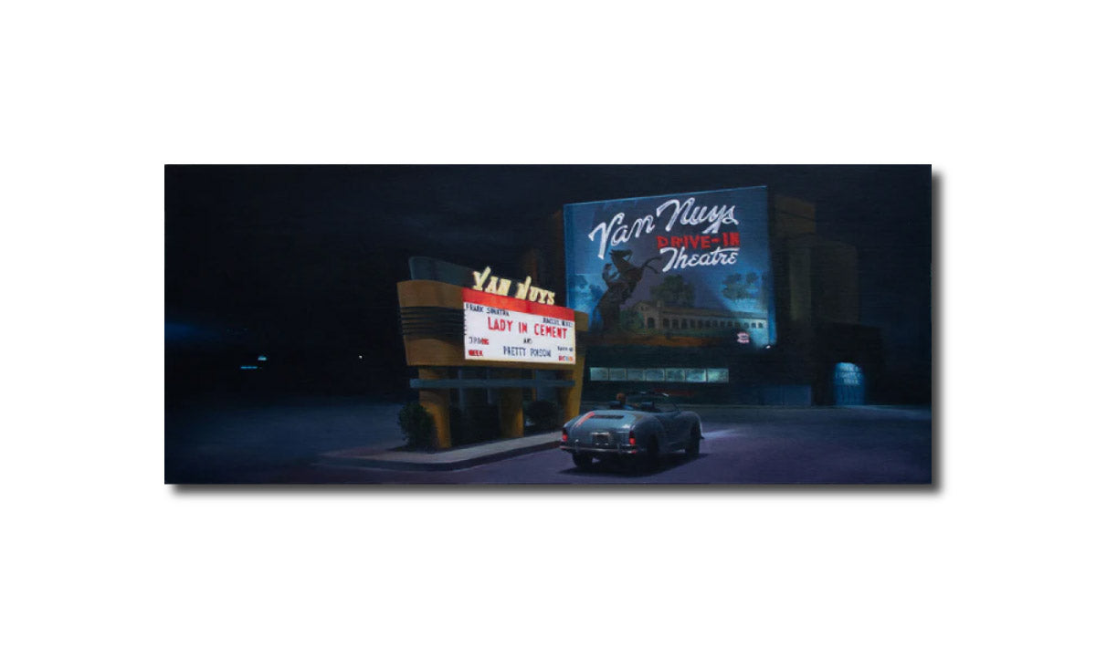 Acrylic Van Nuys Drive In Movie Theater Alex Devereux