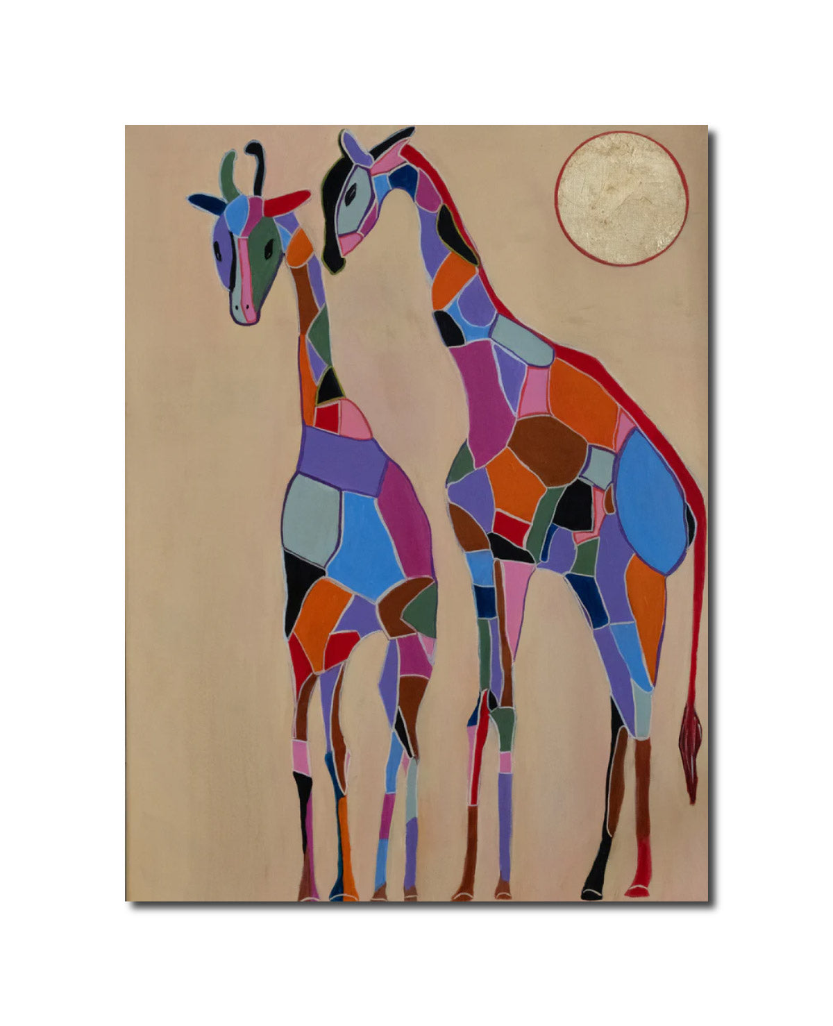 Giraffes animals wildlife painting Alina Odwyer