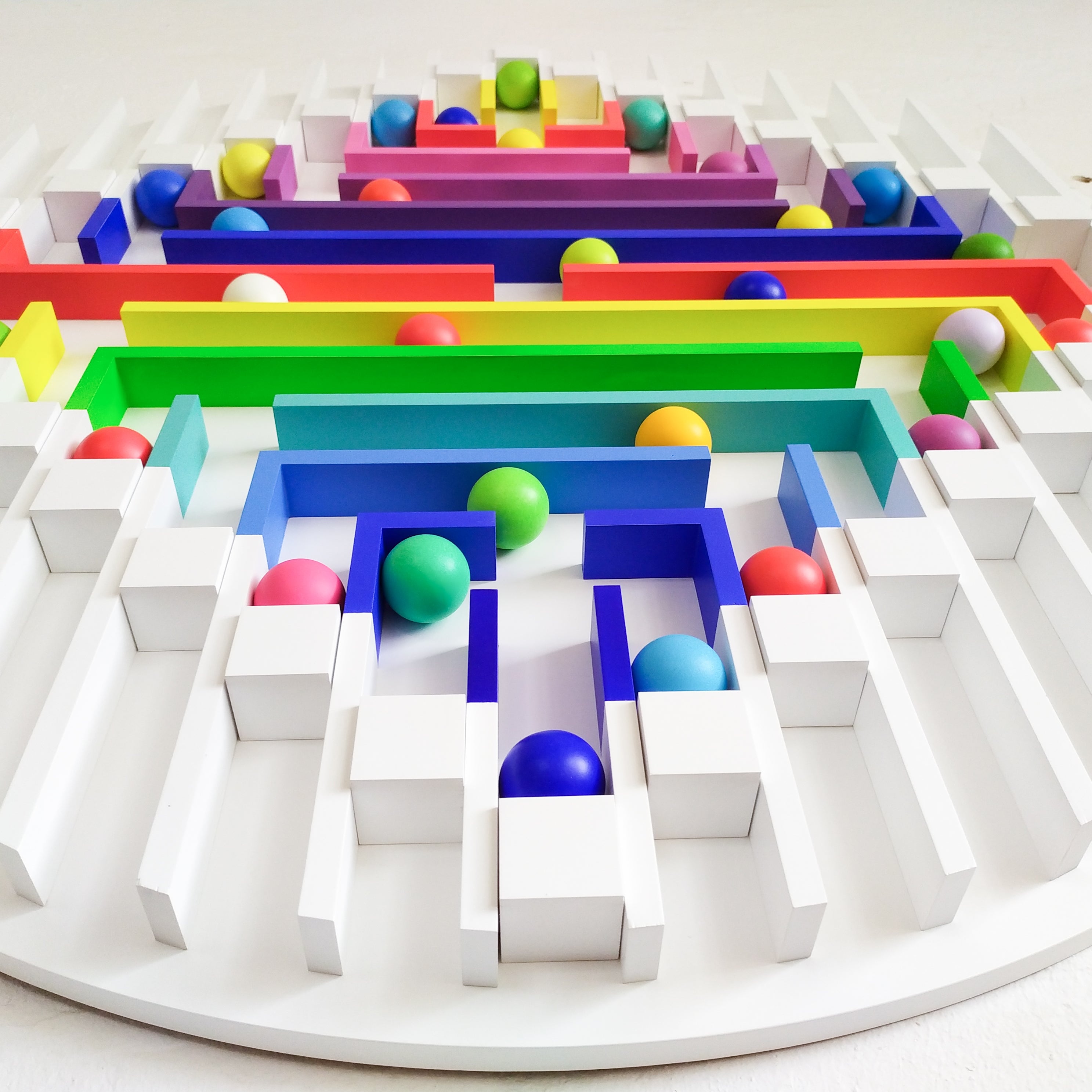 'COLORFUL LABYRINTHS IN CIRCLE SCULPTURE'