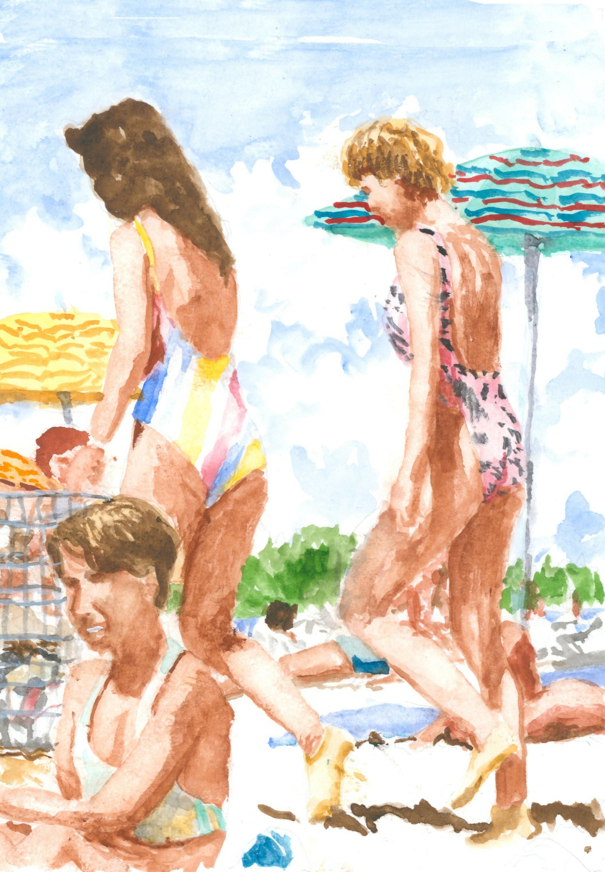 Watercolor Jones Beach #1 Jim Fischer