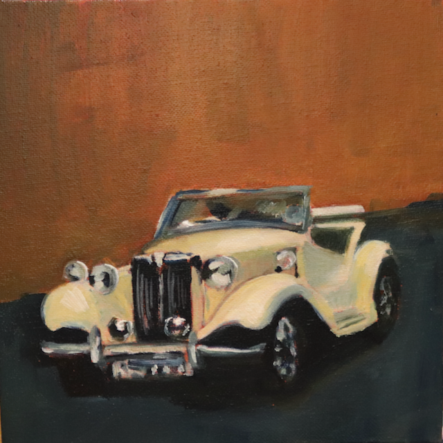 Oil '1950s MG' - Oil on Canvas Heather Bailey