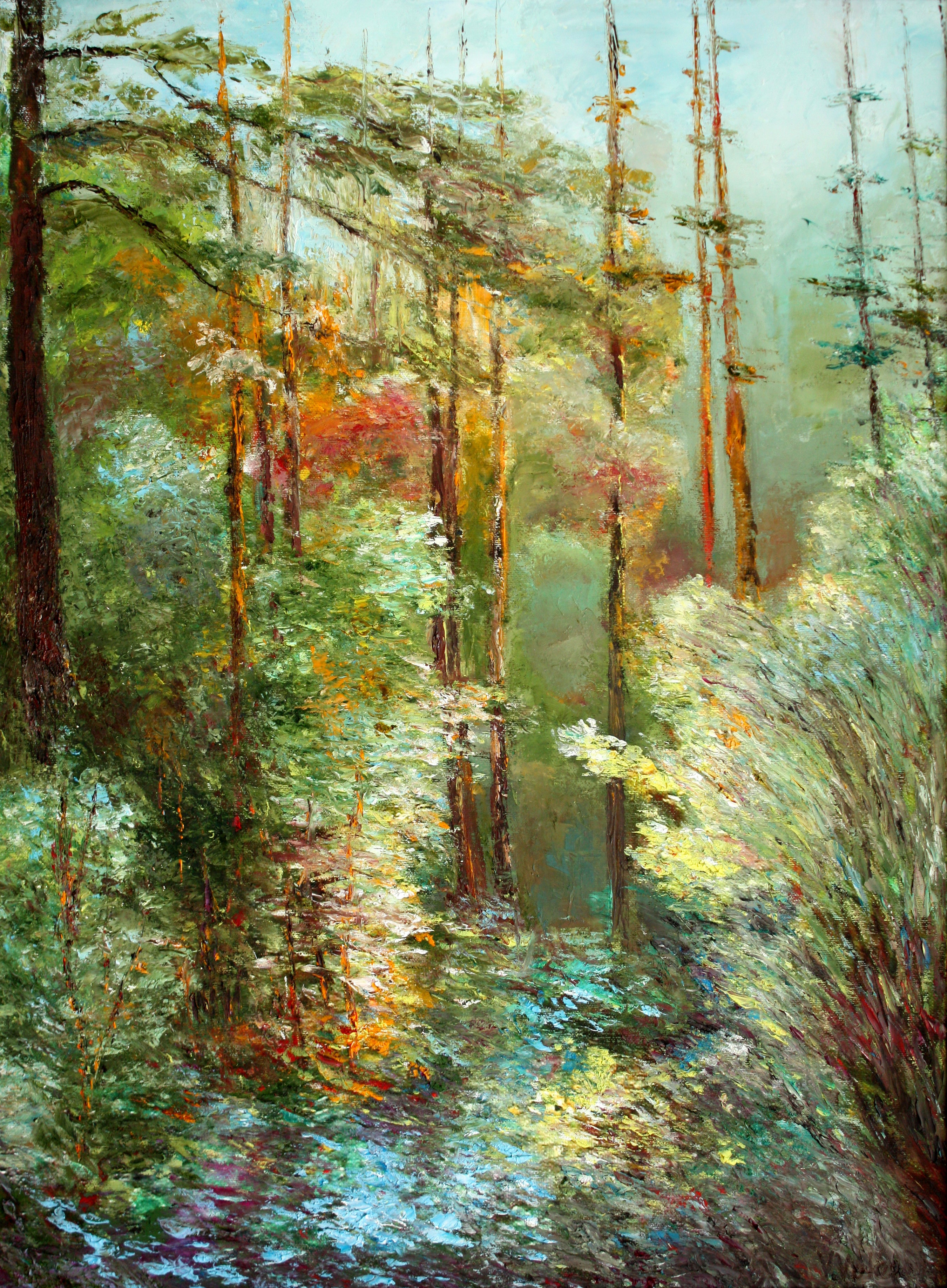 'LIGHT SHADOWS IN THE FOREST' - Oil on Canvas