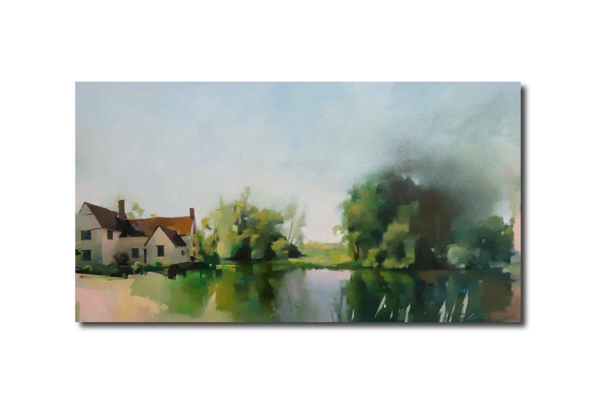 Art Contemporary Landscape Oil Painting A Famous Pond Chris Macauley