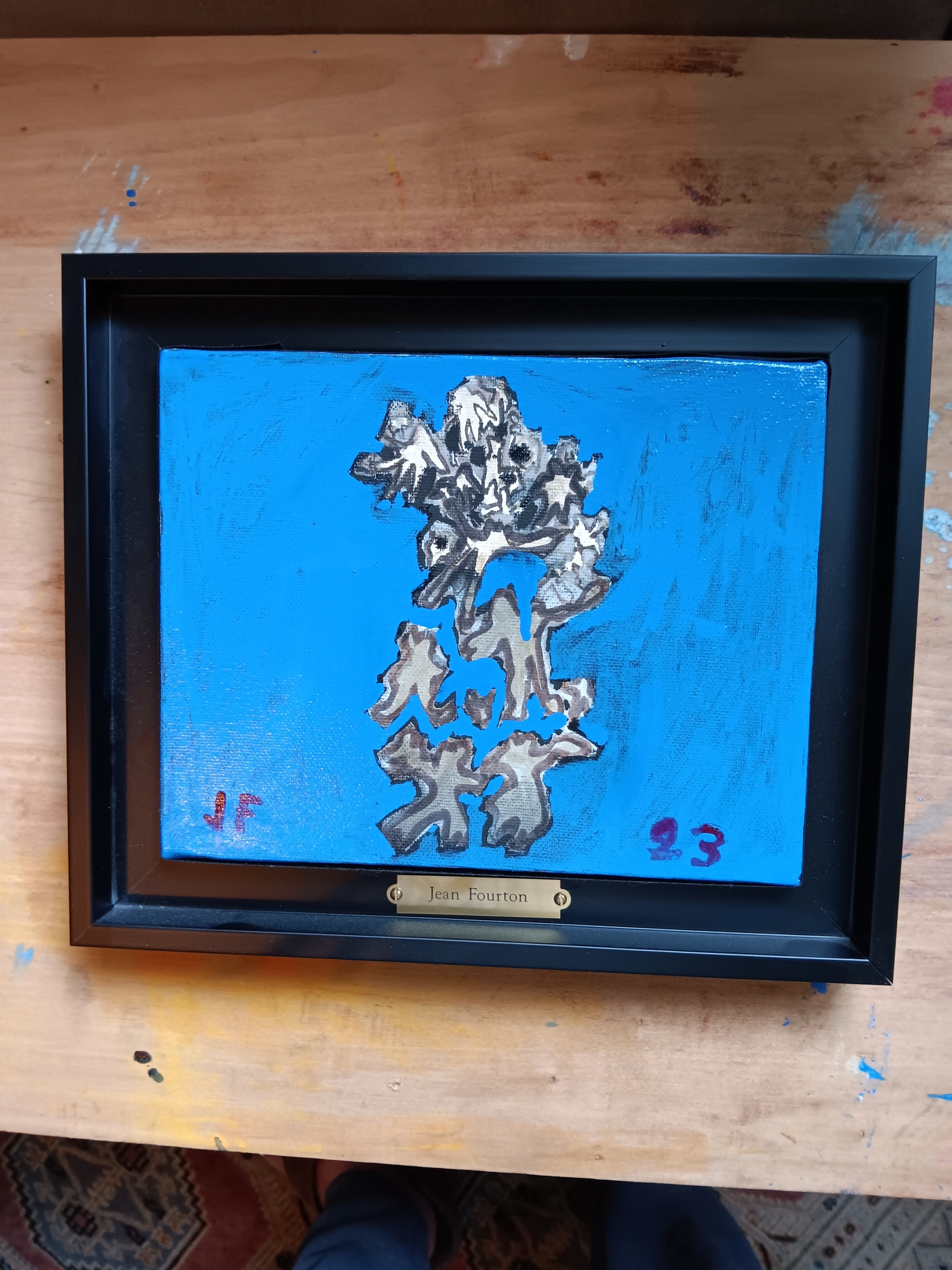 'BRAIN WAVES' - Oil on Canvas with Frame & ID Plate