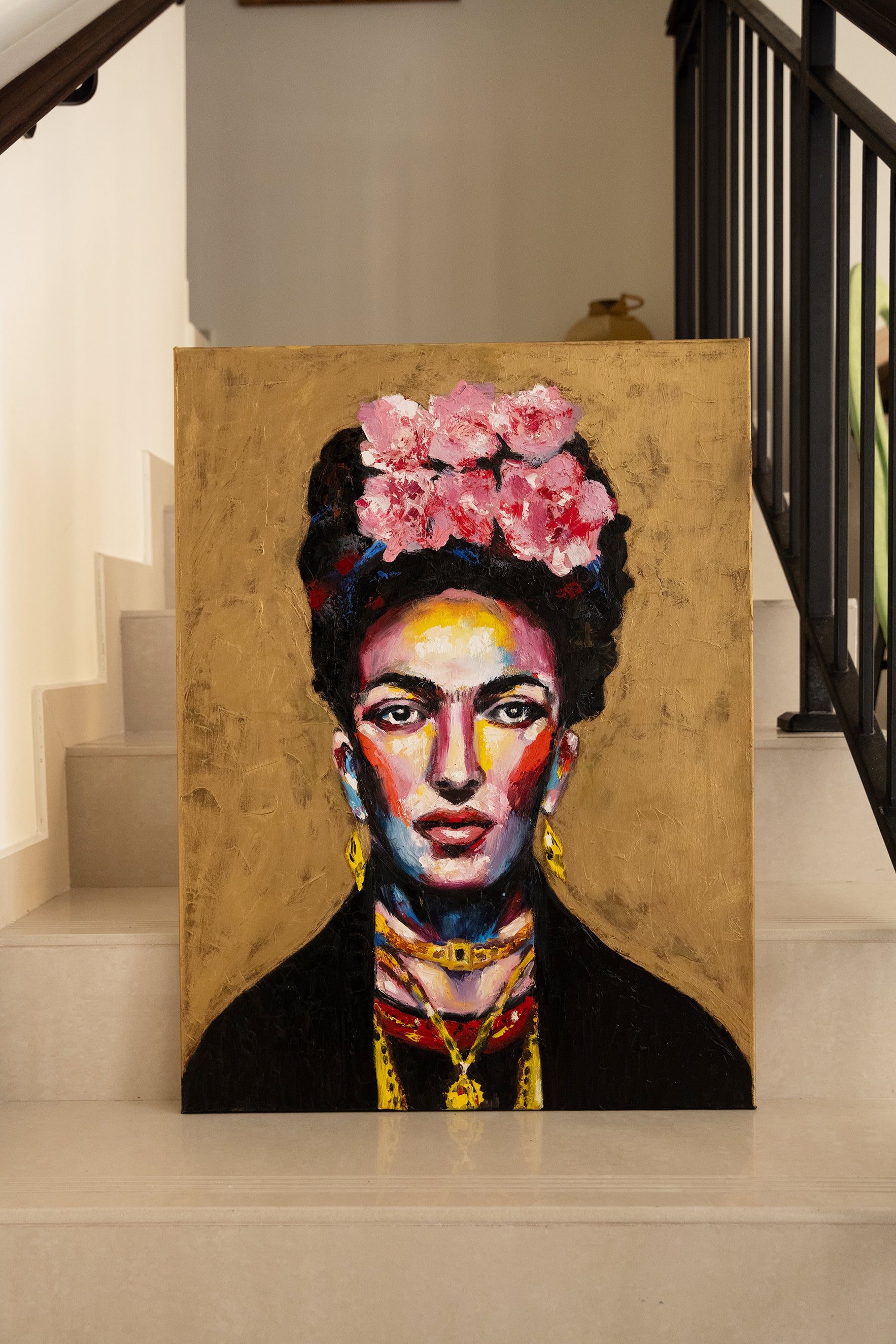 Garnet Frida Kahlo pop art portrait Alina Odwyer