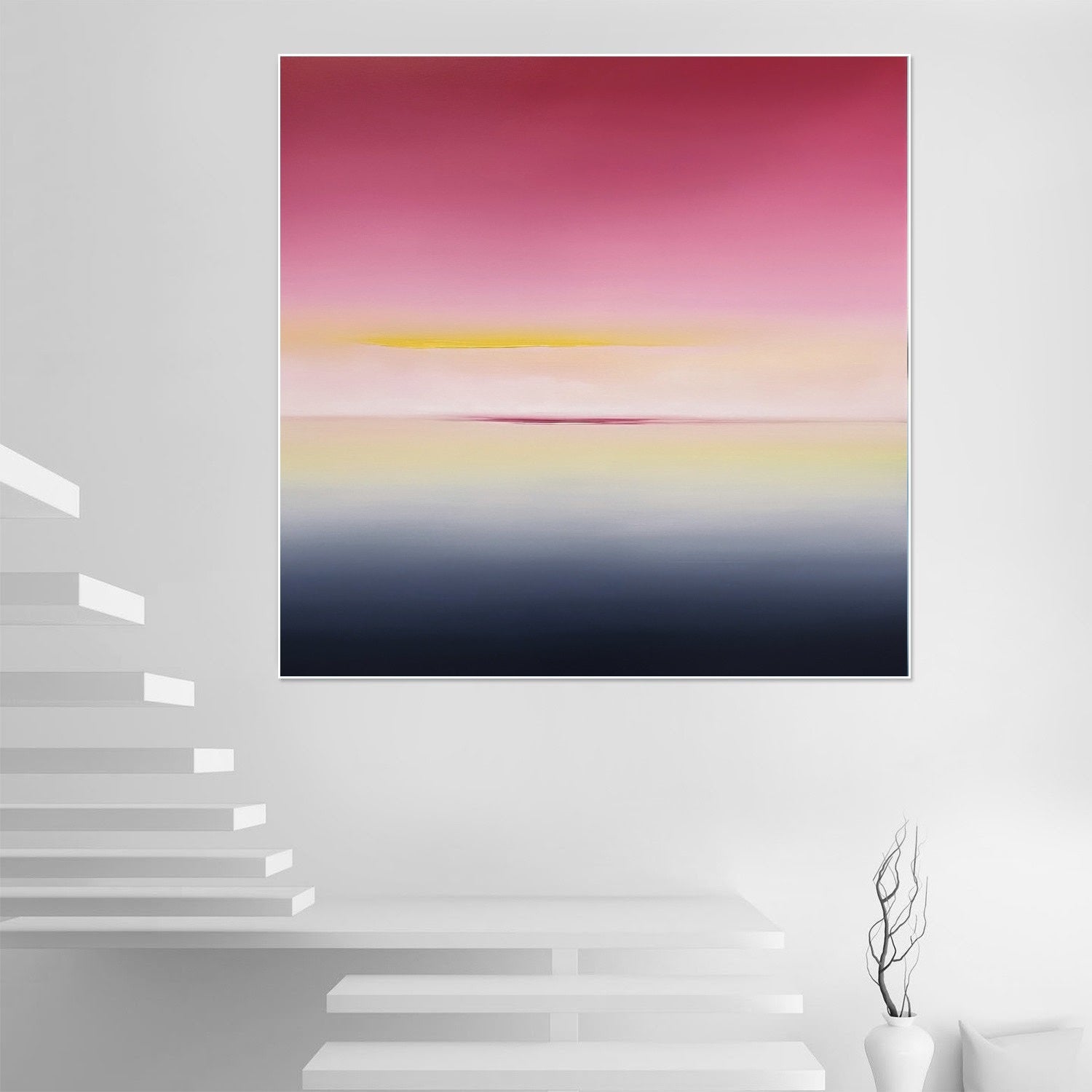 Garnet Horizon of Emotions DEEP INSIDE bright seascape painting Larissa Uvarova