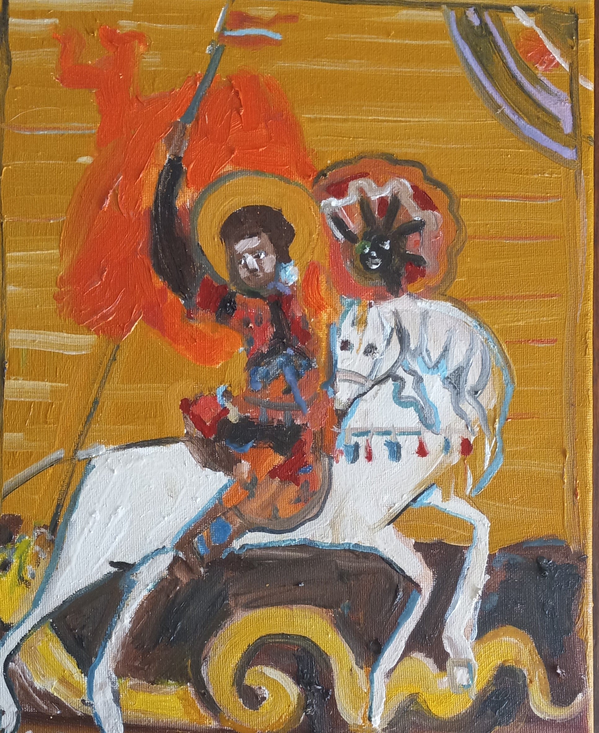 Garnet St. George Icon Fighting A Dragon Translation Mernie Baker