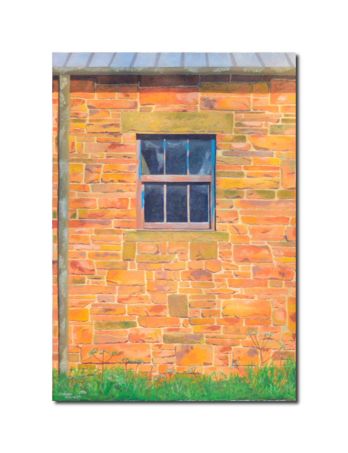 Oil Painting Stone barn in Derbyshire, England GrahamArt