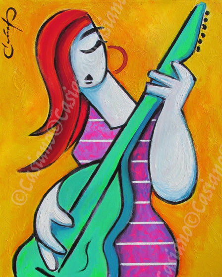 Soft cubism 'BASS' - Acrylic on Canvas Benjamin Casiano