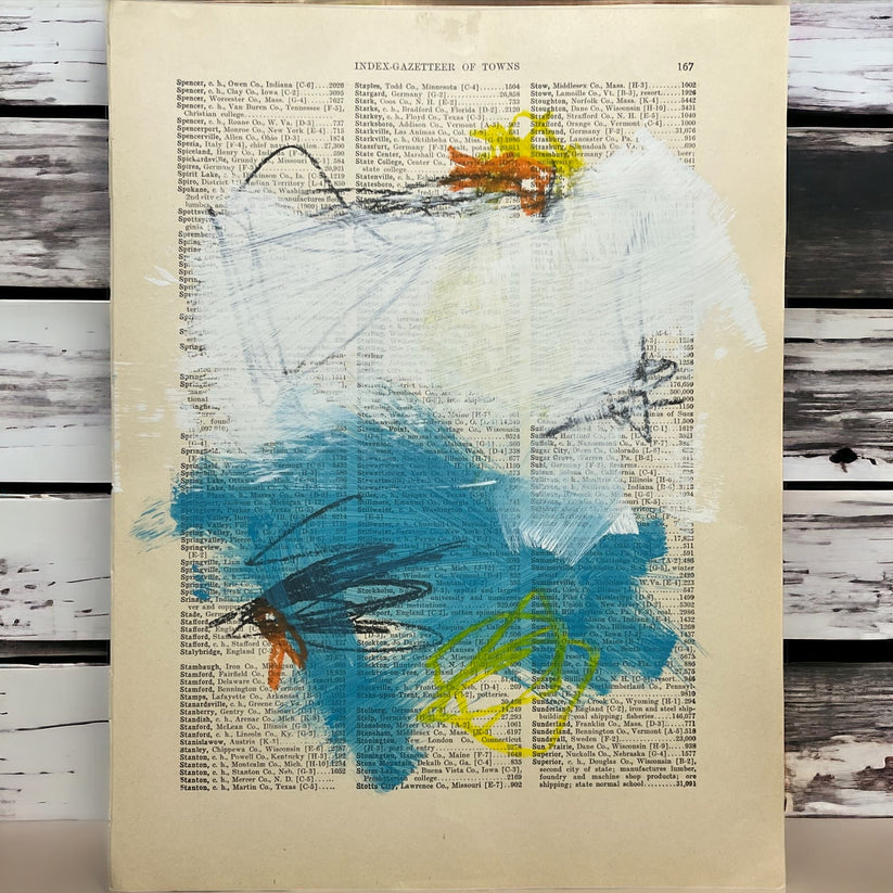 Abstract 'WANDERLUST SERIES #28' - Mixed Media Abstract Sam Lewis