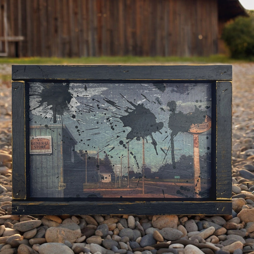 Abstract 'ABANDONED GENERAL STORE SHEVLIN MN' - Mixed Media Photo Art Sam Lewis