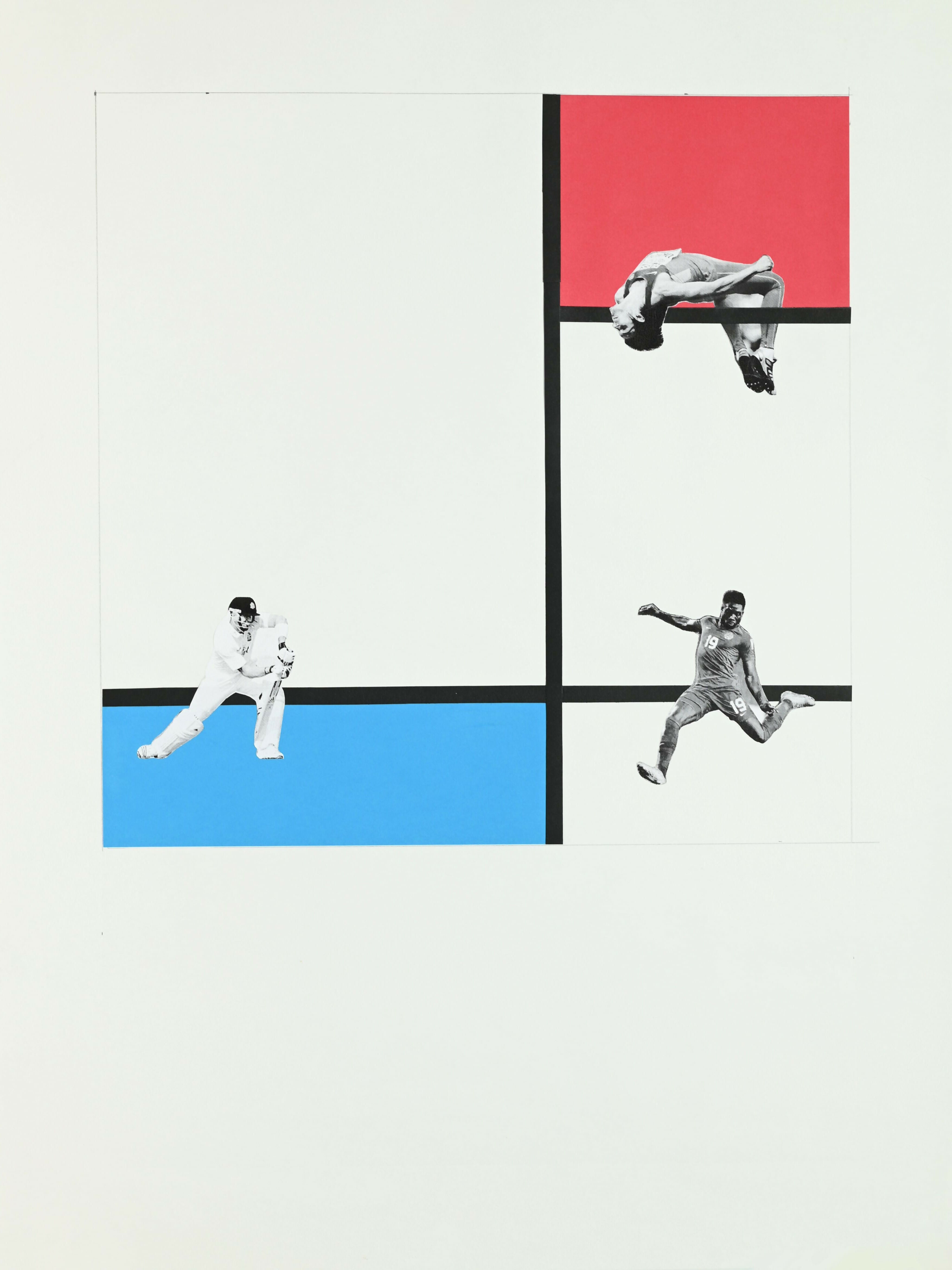 Collage Contemporary Composition with Athletes - Square Timothy deVries