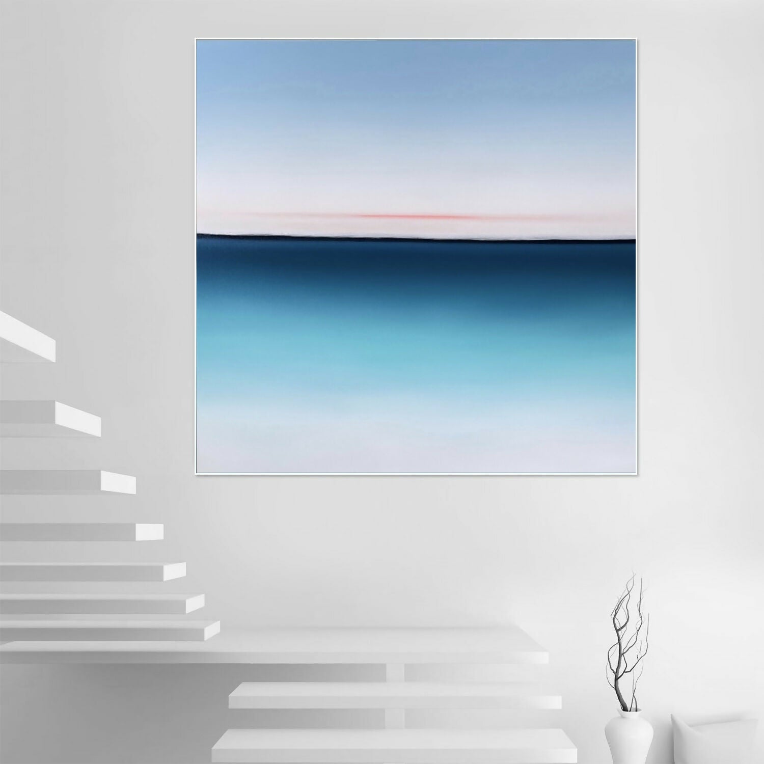 Abstract Contemporary Oil Painting Seascape Surrealism Calm seascape oil painting DEEP INSIDE 80 Larissa Uvarova