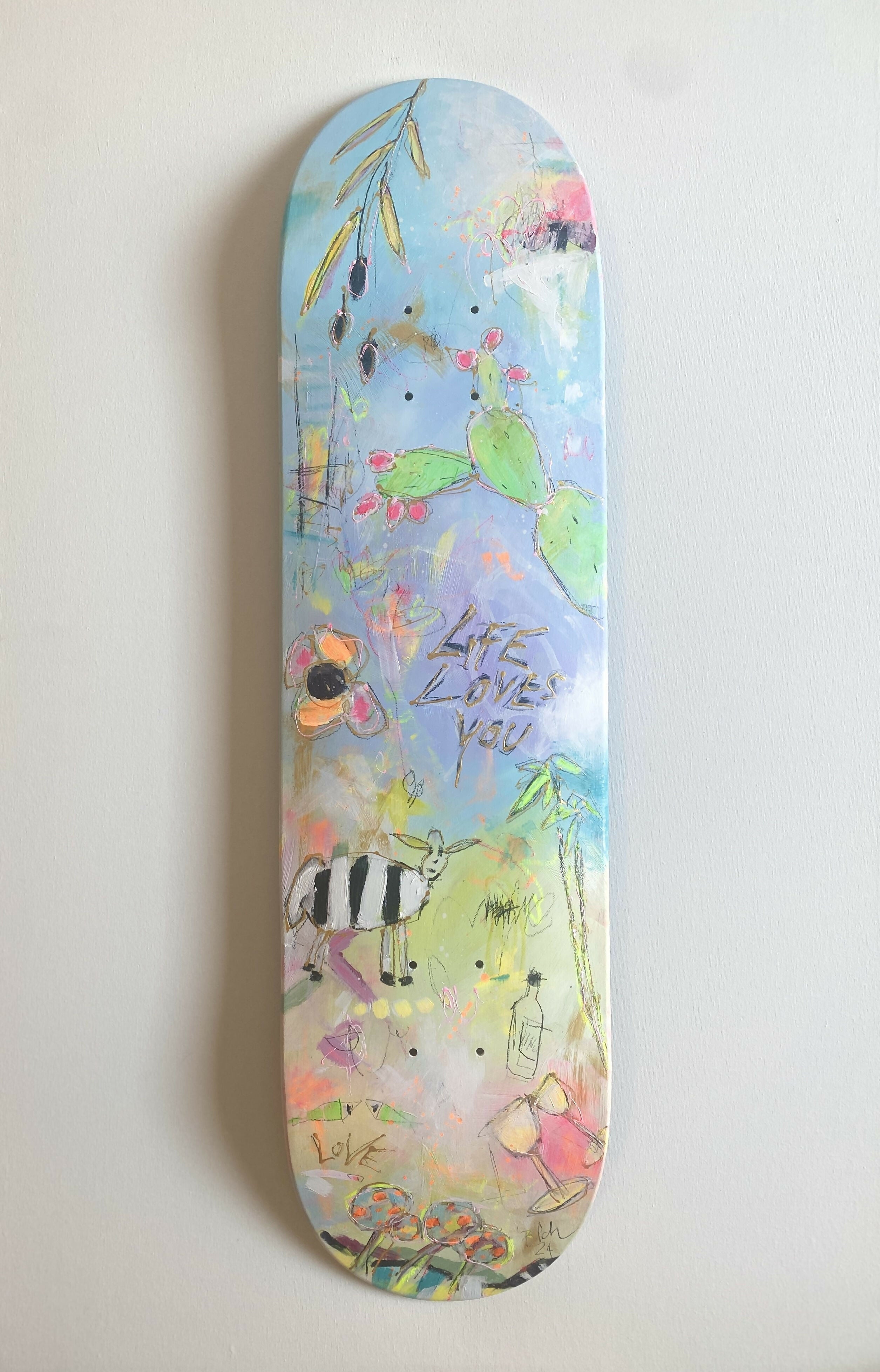 Abstract Acrylic Art Contemporary Expressionist Figurative Landscape Mixed Media Painting Pop Art Sculpture Life Loves You #skate Bea Schubert