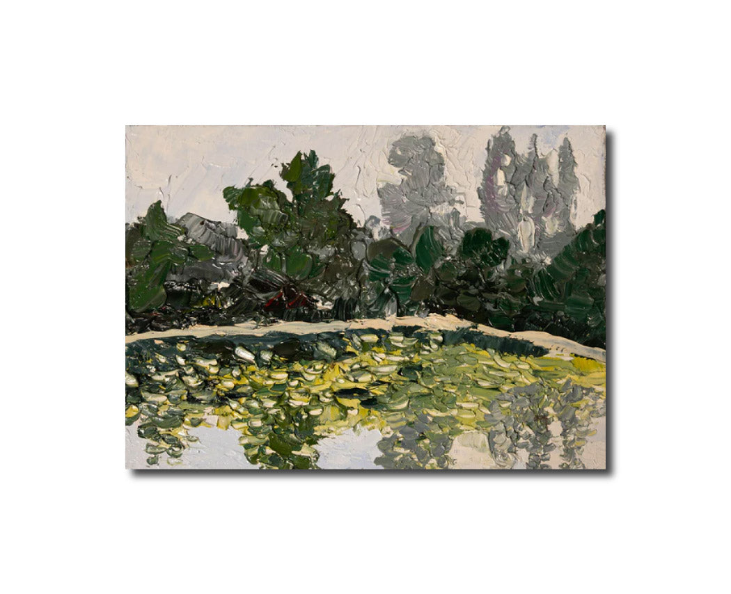 Art Landscape Oil Painting Lower Arroyo Park, Reflection Pool Michelle Lynn Jacobson