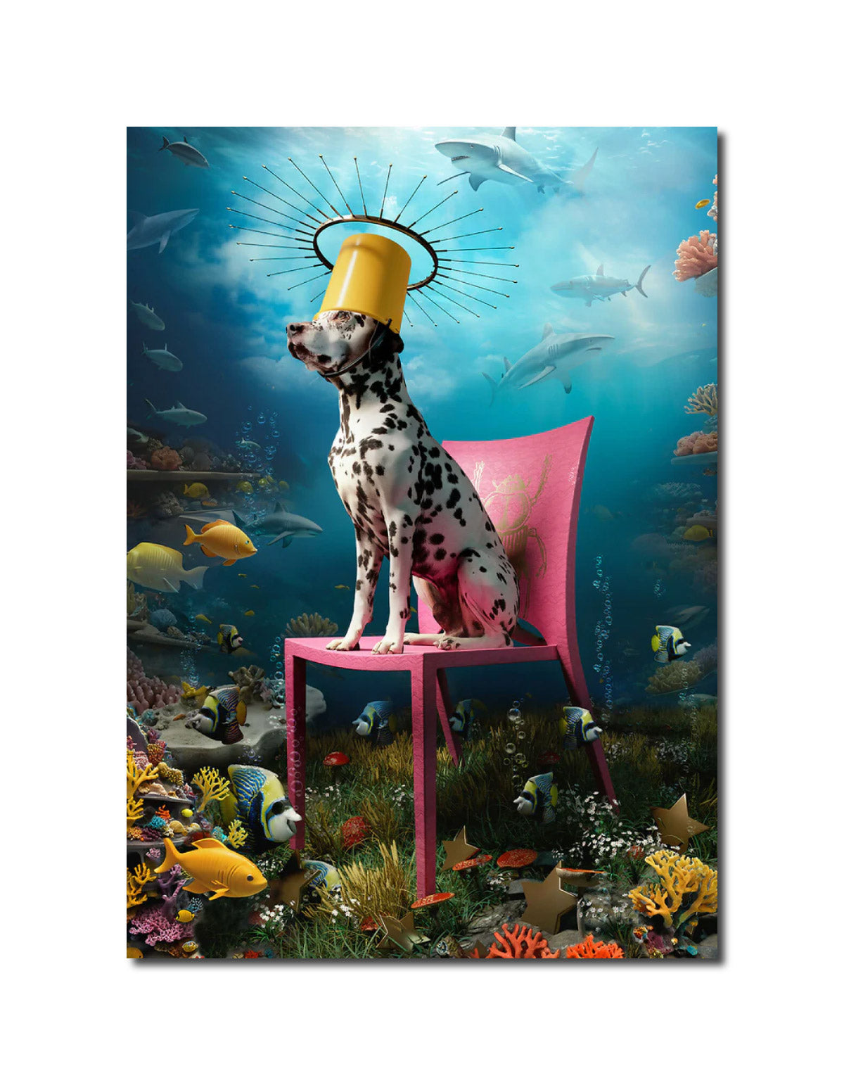 Art Contemporary Design Dig ital Mixed Media Surrealism Visionary Chair Dog john hollander