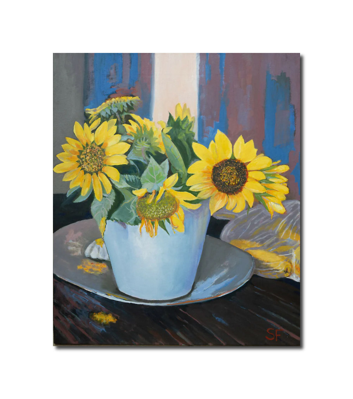 Oil Painting Sunflowers Stuart Franklin