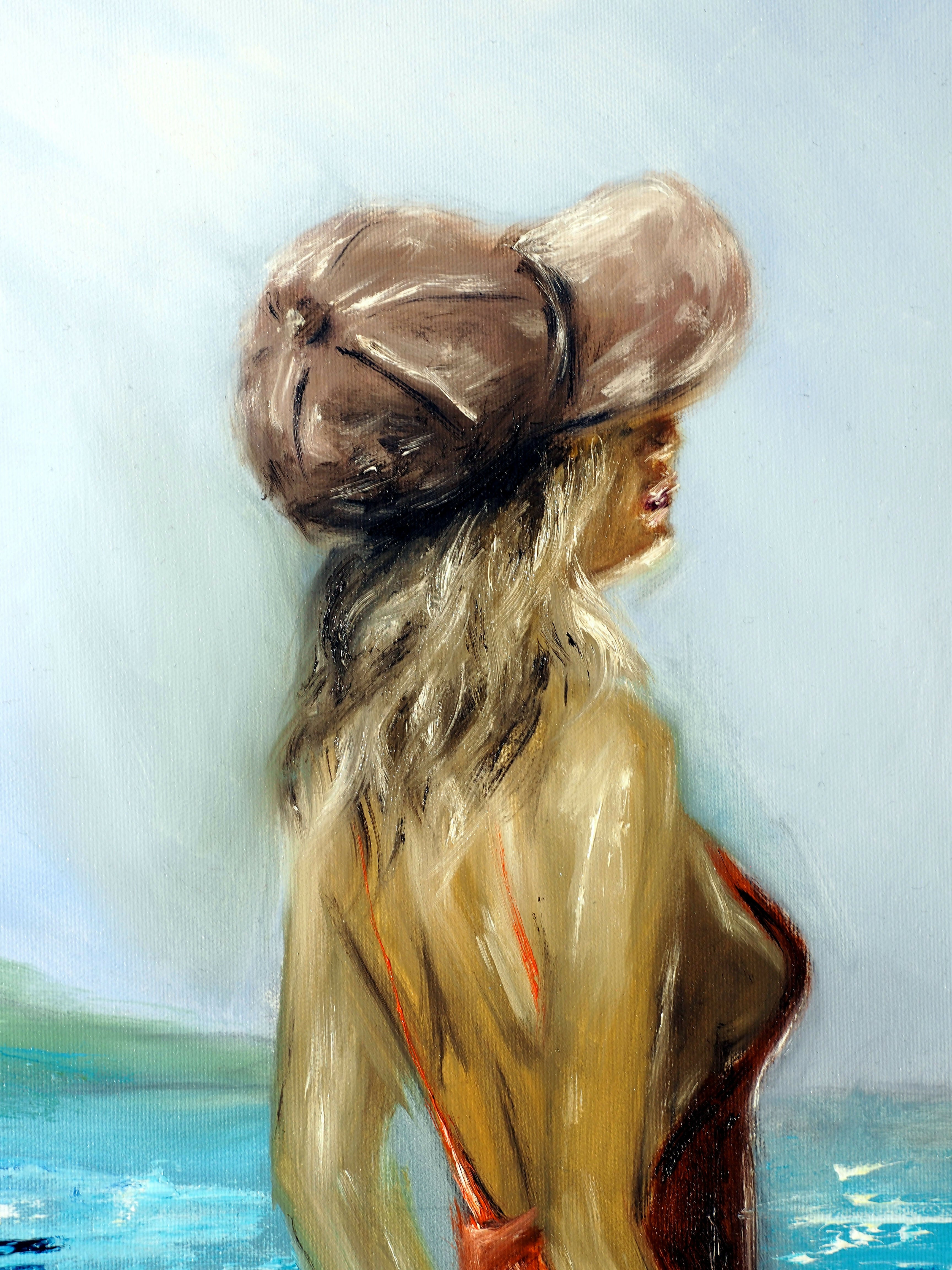 Figurative Oil Painting Seascape At the Beach Ruslana Levandovska