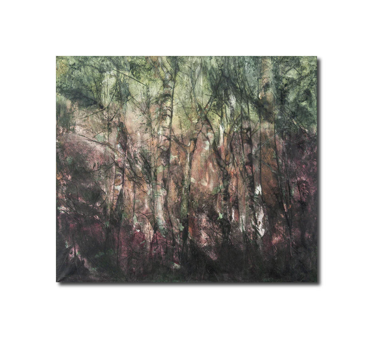 Painting 'FOREST VIEW WITH EVENING LIGHT' Susanne Meier zu Eissen-Rau