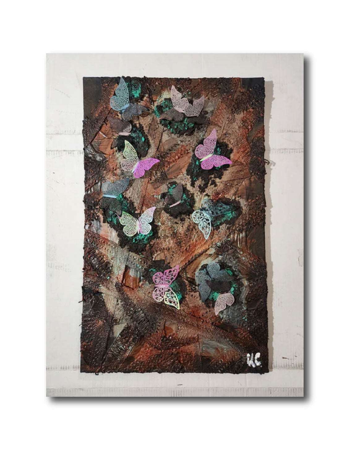 Acrylic Mixed Media 'A MAGIC NESTS' - Acrylic, Object, and Mixed Media on Canvas Ulani Curry