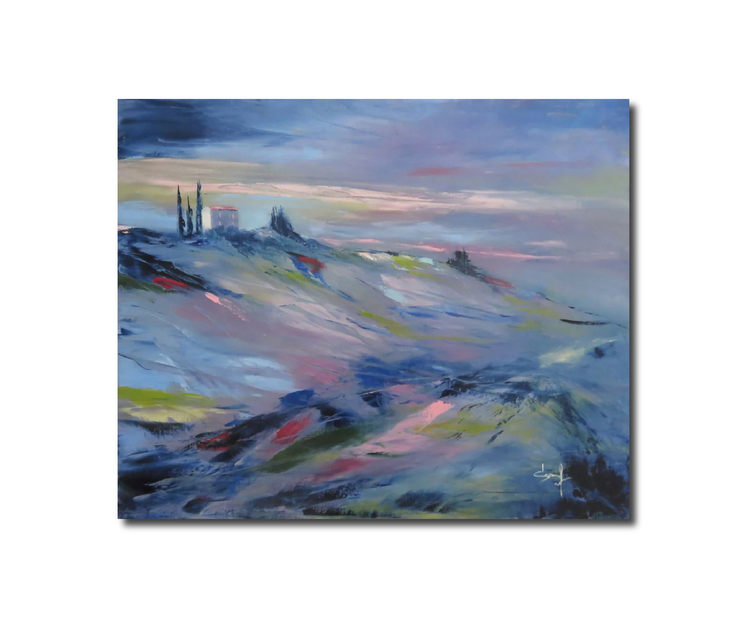 Expressionist Landscape Oil Painting At dusk DEGABRIEL Véronique