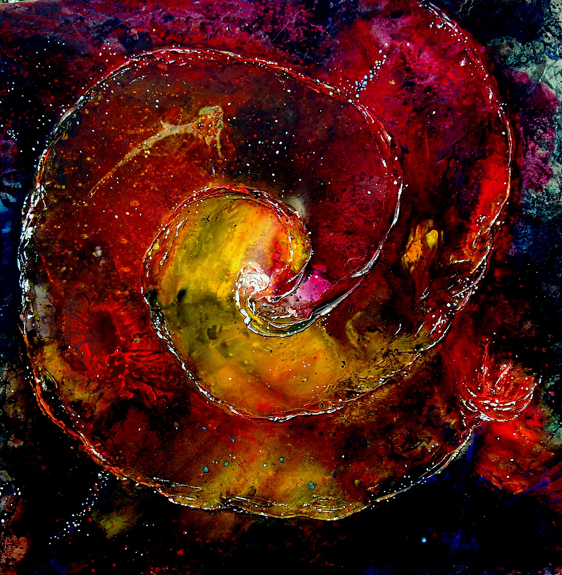 Mixed Media 'DS Andromeda Galaxy' - Mixed Media Ted Barr