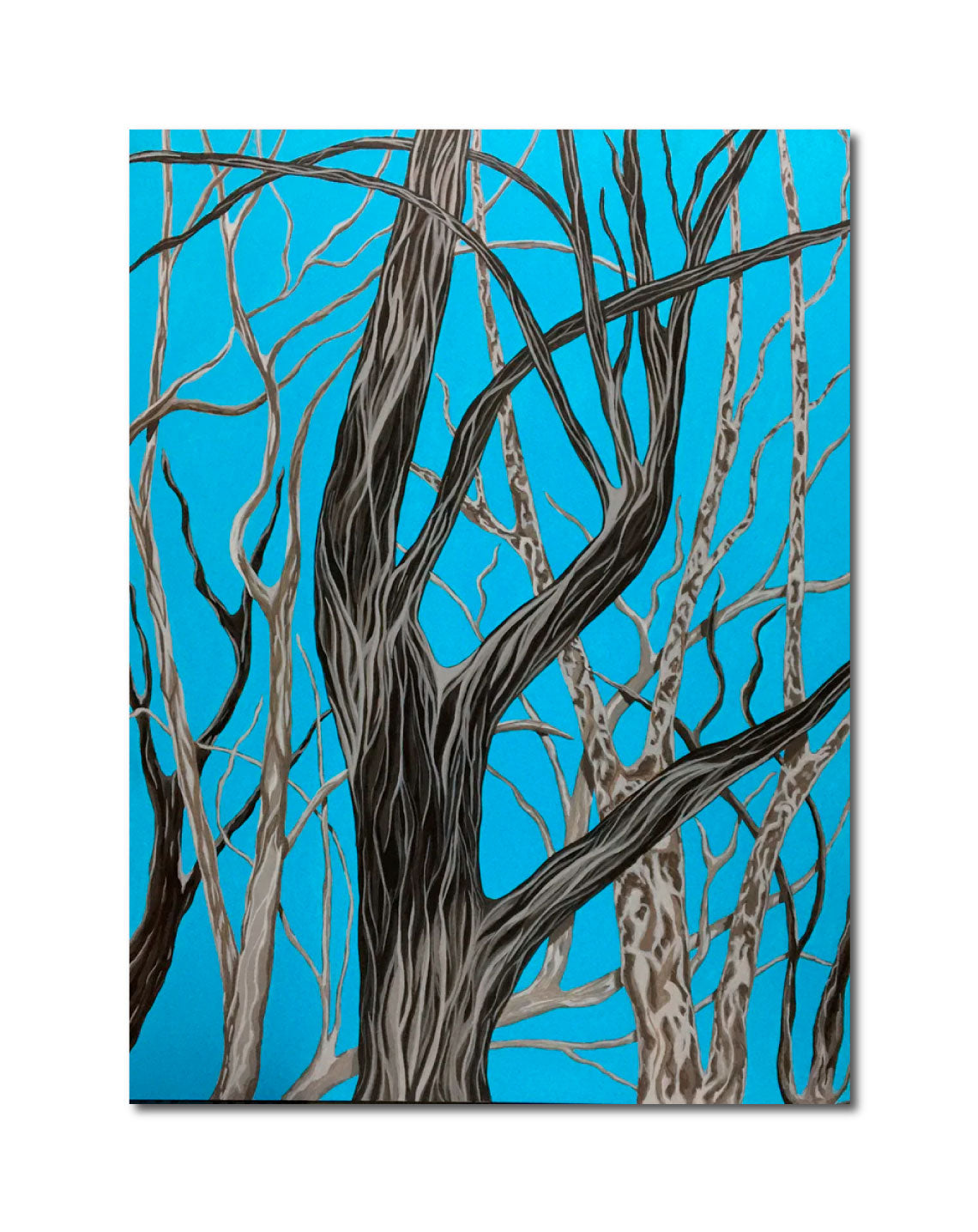 'BARE TREES ON A CHILLY DAY' - Acrylic on Hardboard Panel