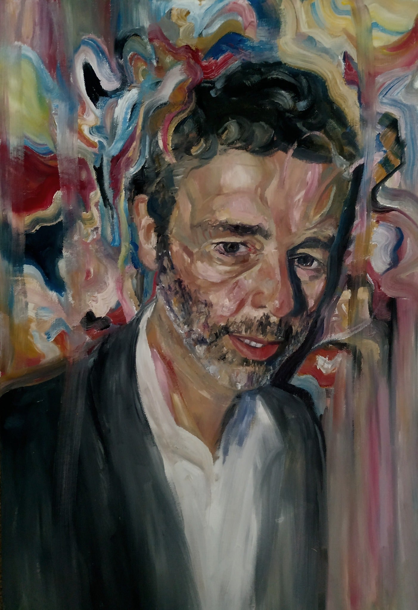 Oil 'BAXTER DURY' Oil on Canvas Board Elea Jane