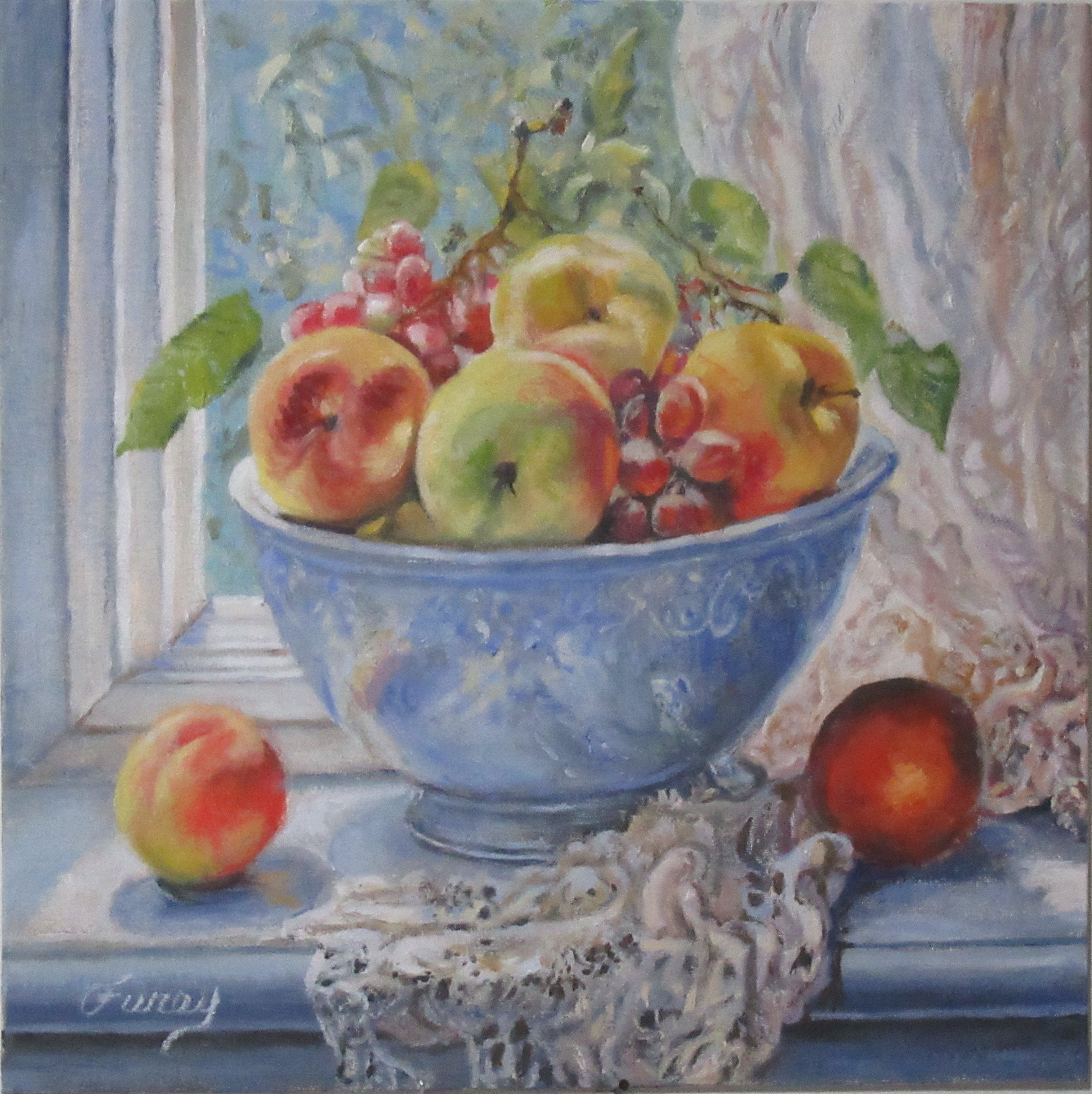 Blue Bowl with Fruit Tom Furey