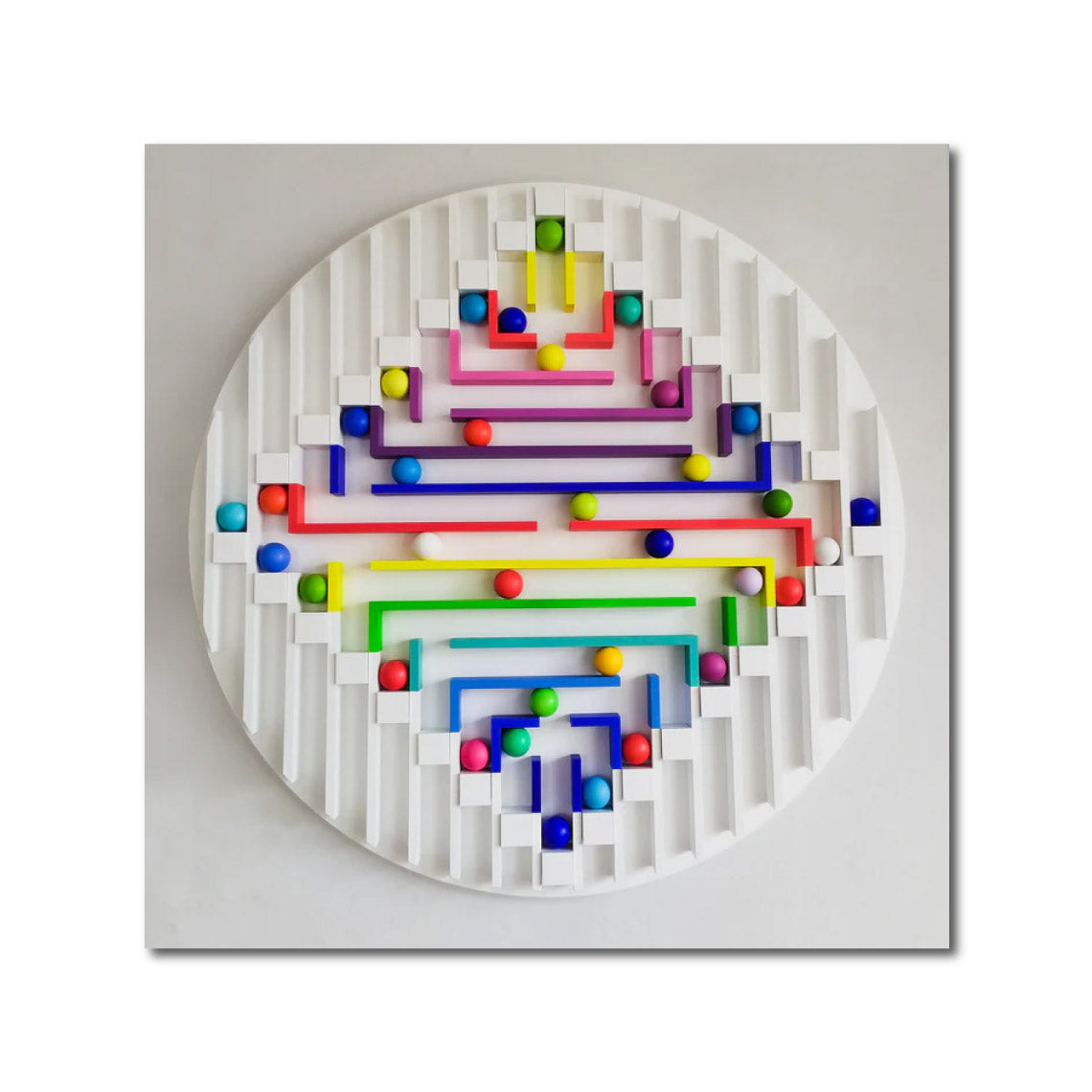 'COLORFUL LABYRINTHS IN CIRCLE SCULPTURE'
