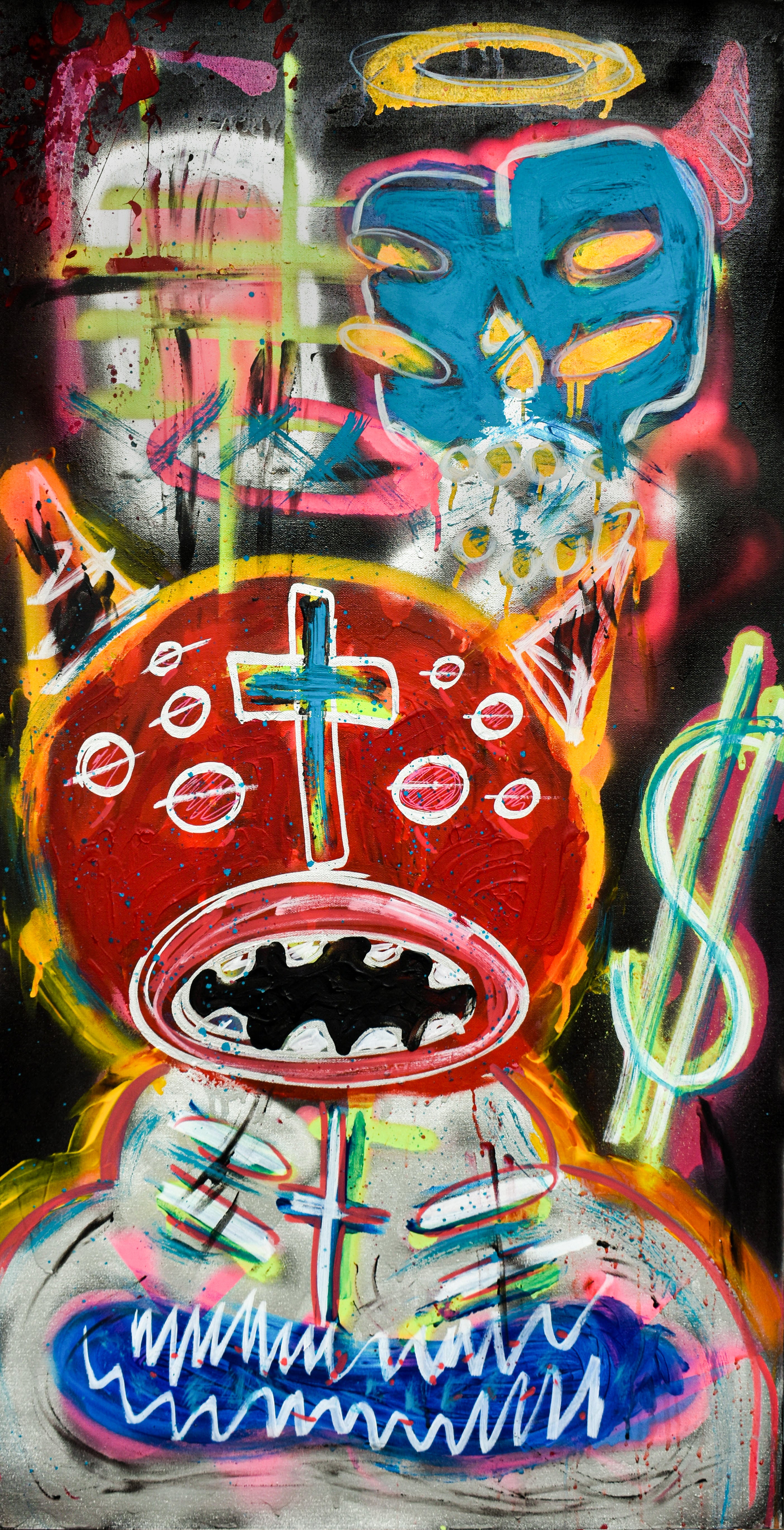 Acrylic Mixed Media 'CANDY MACHINE' - Acrylic and Mixed Media on Canvas Joseph Smolin