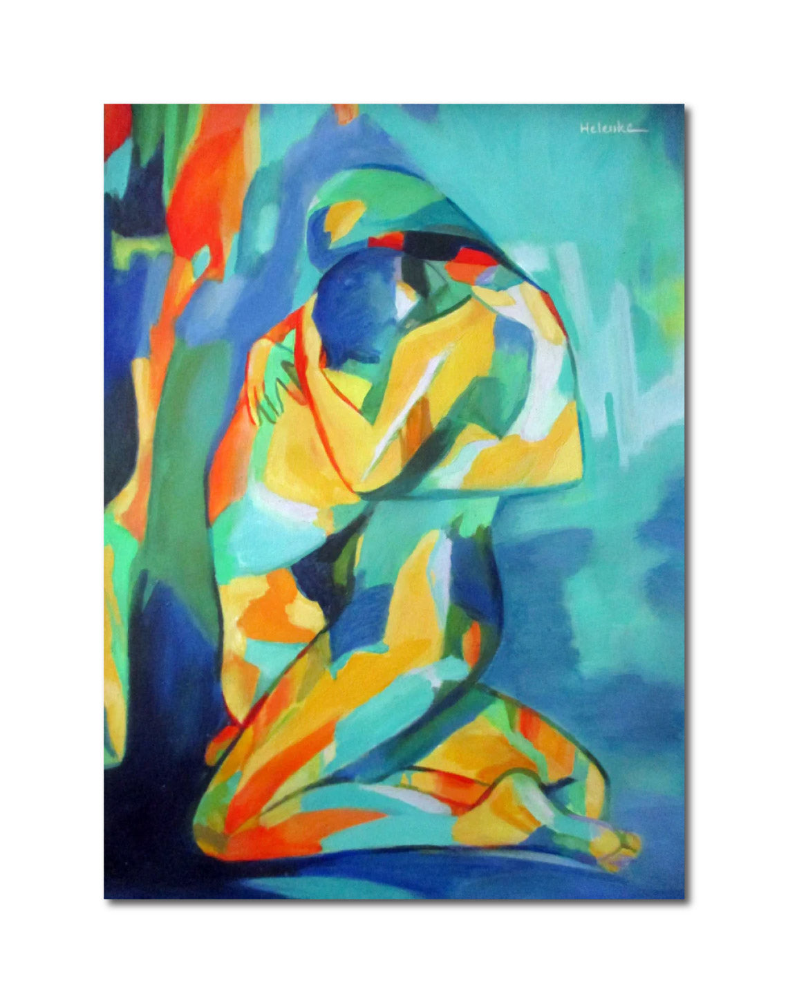 Expressionist 'EMBRACE' - Acrylic on Canvas Helena Wierzbicki