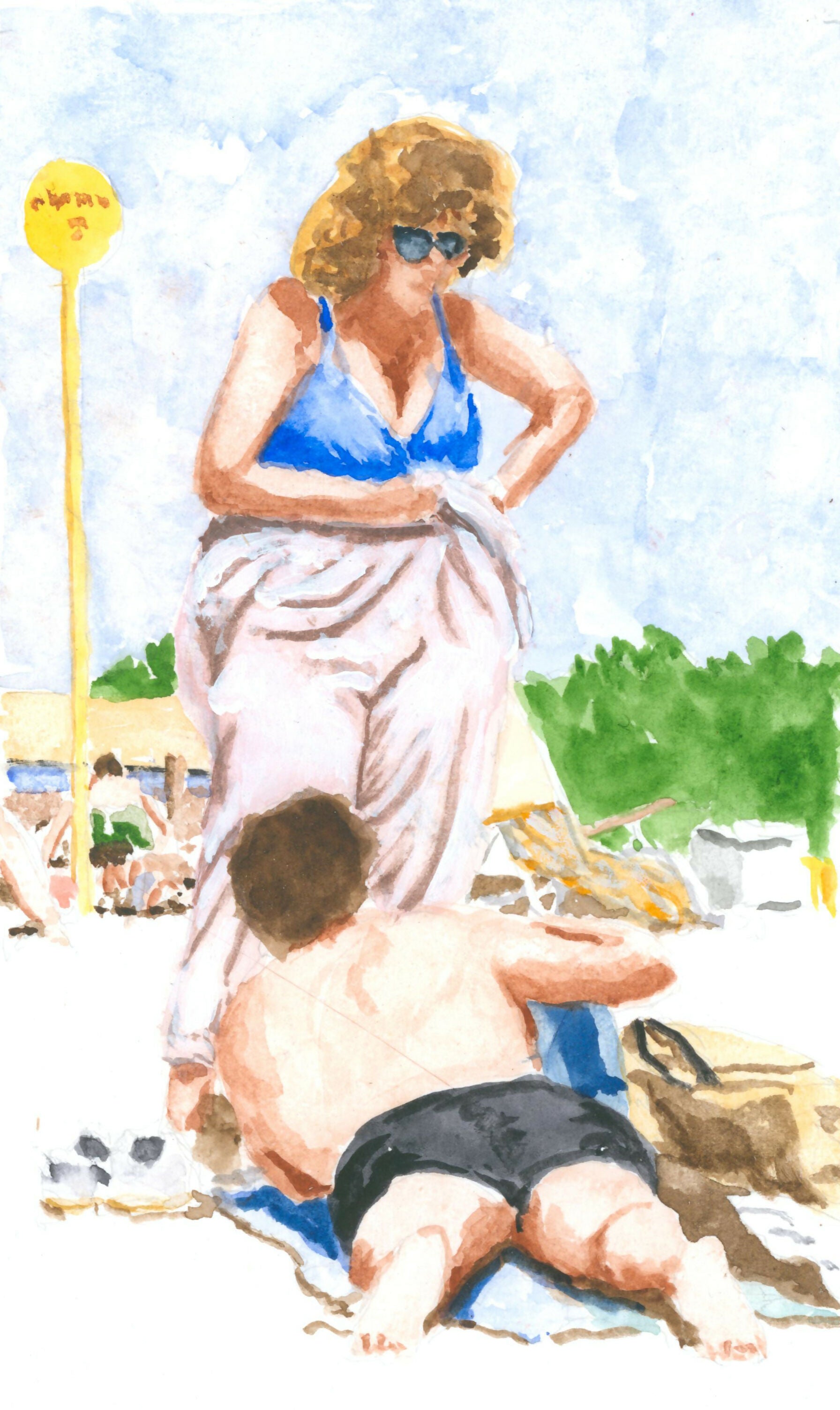 Watercolor Jones Beach #2 Jim Fischer