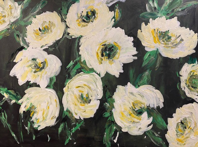 Contemporary 'FLEURS' - Acrylics on Canvas Catherine Cameron