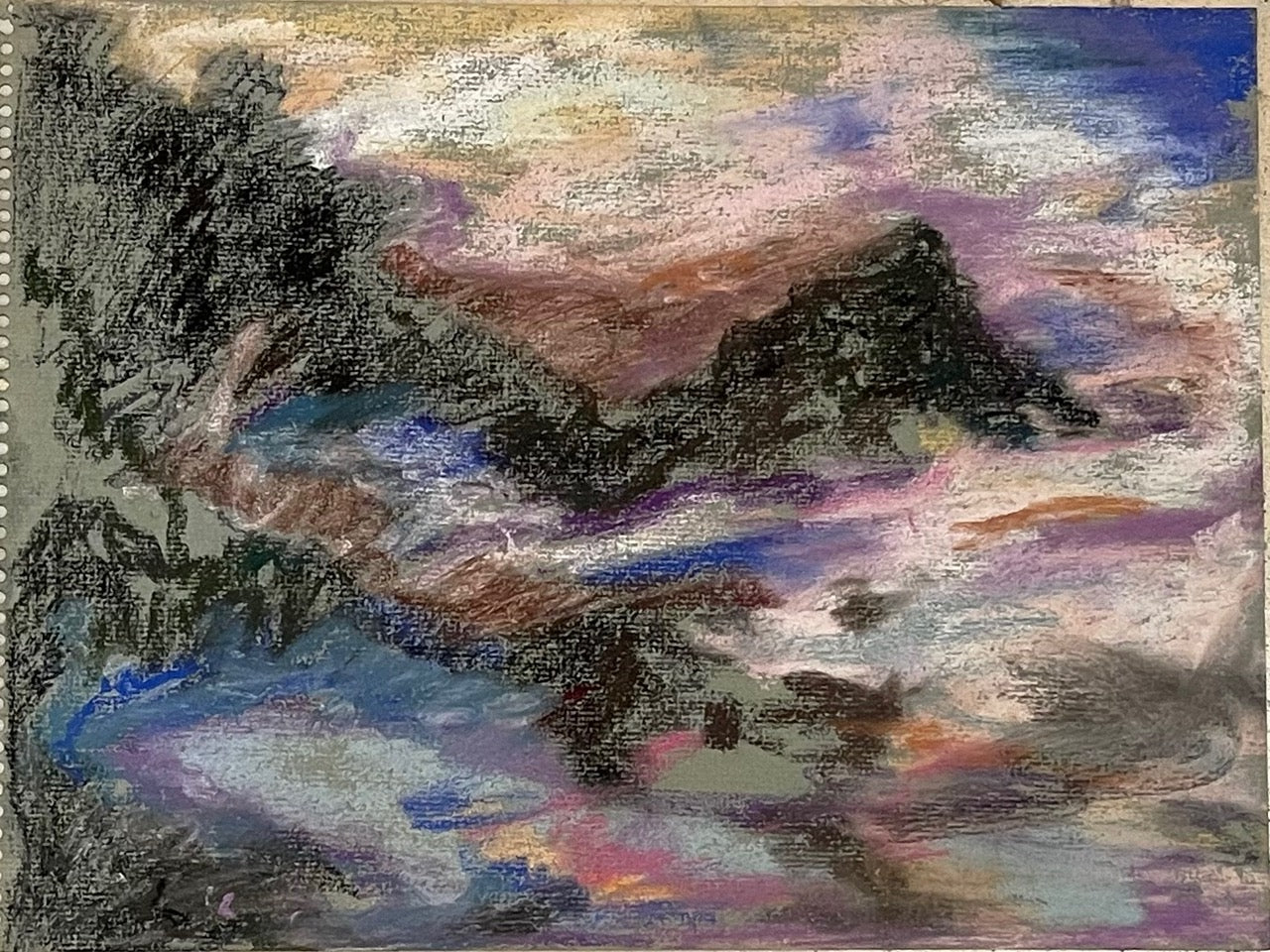 Contemporary Landscape 'HALEAKALA SERIES #5' - Pastel on Paper Diana Kurz