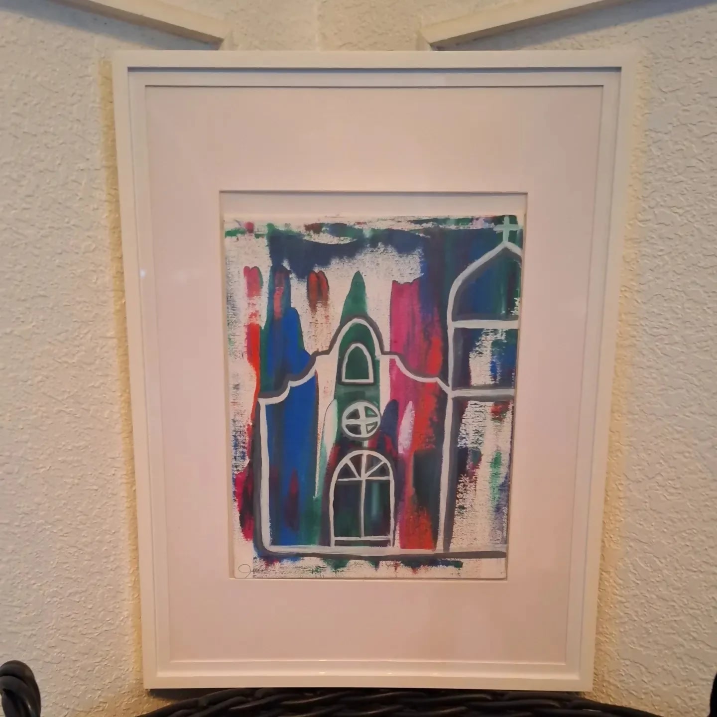 Abstract Contemporary Watercolor 'YSLETA MISSION' Lulu Trevizo