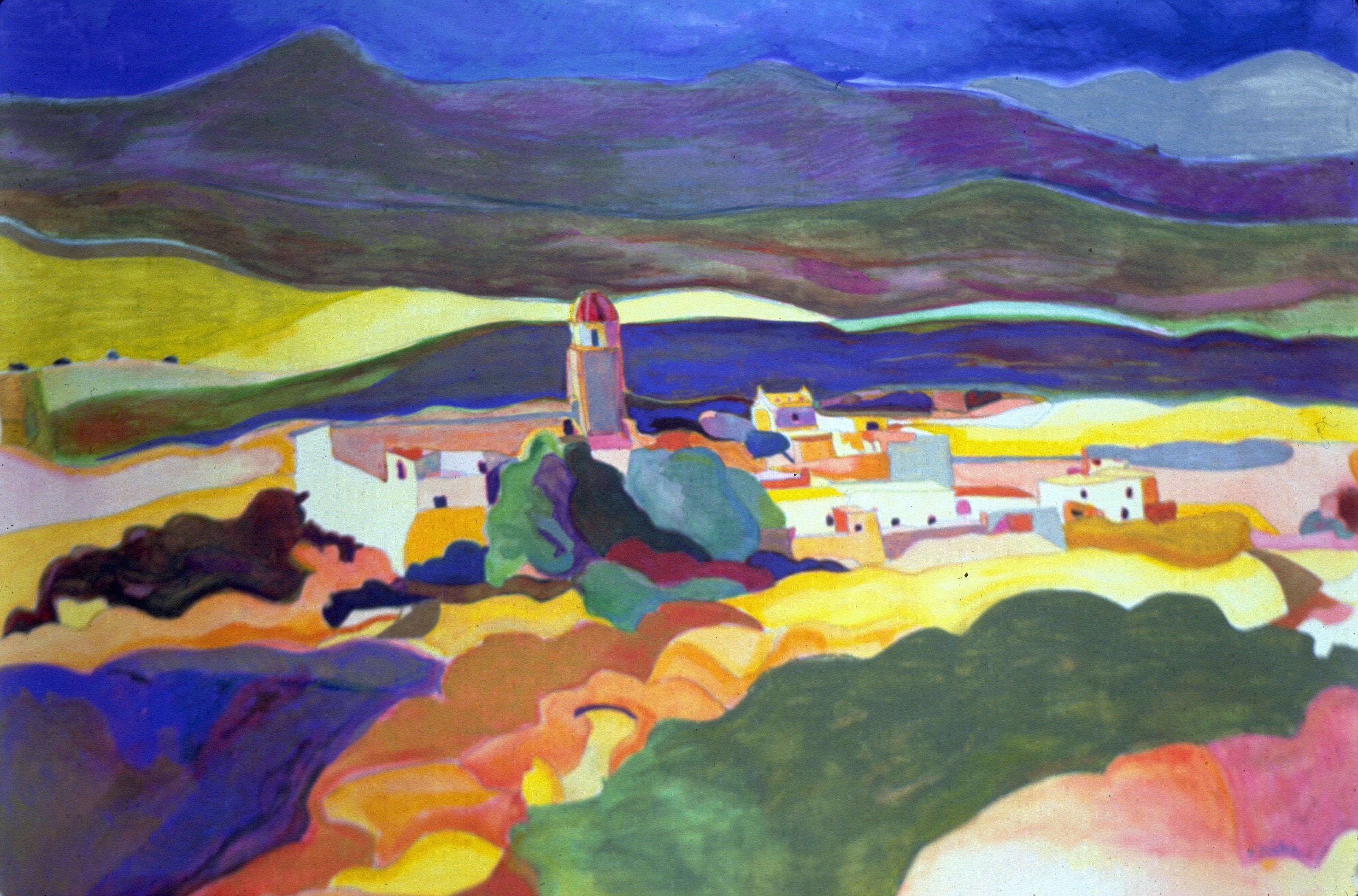 'GREEK VILLAGE TOPLOU' - Watercolor, Gouache, Pencil on Paper