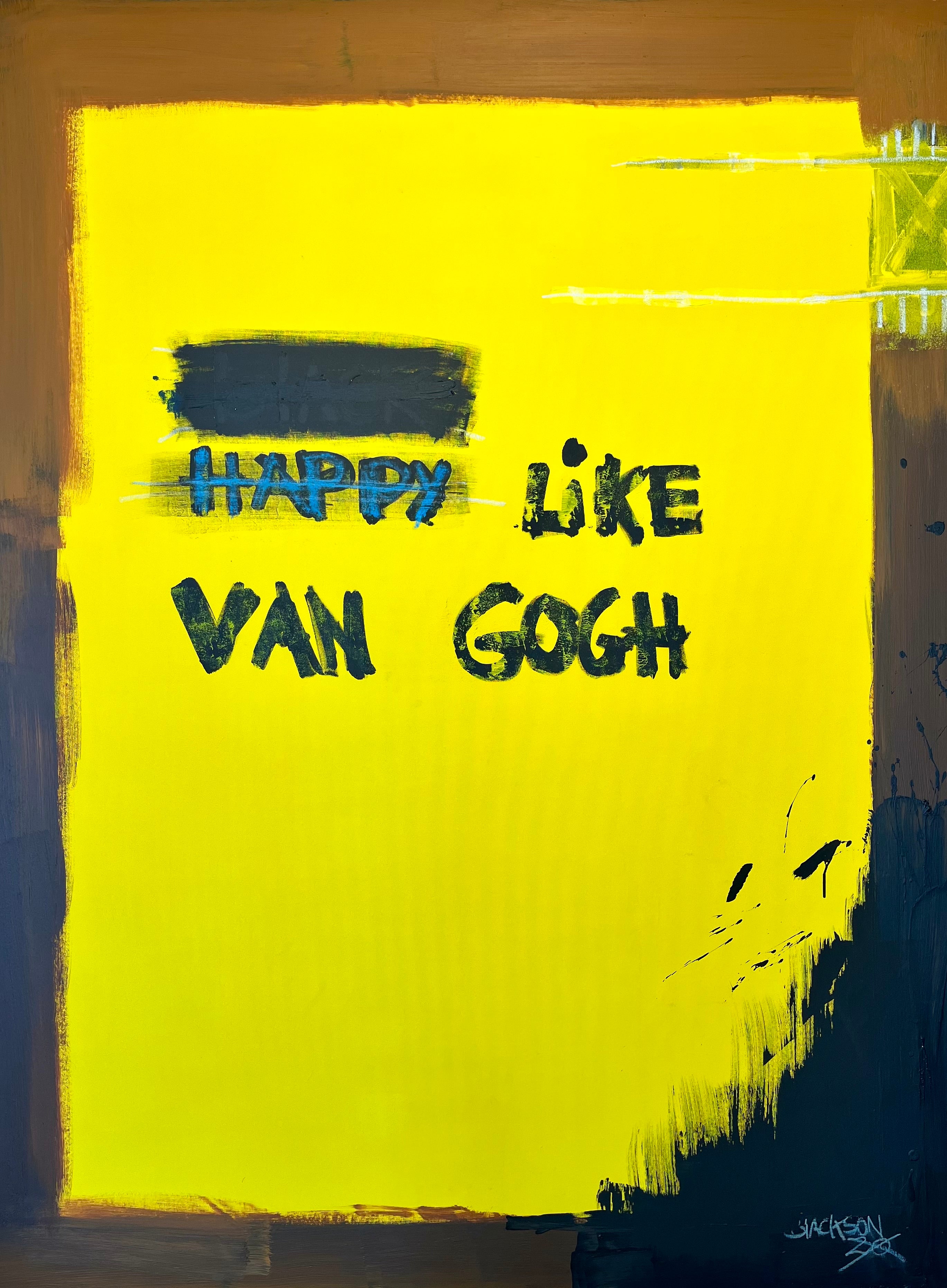 Painting 'HAPPY LIKE VAN GOGH' - Acrylic on Canvas Blackson Fernando Afonso