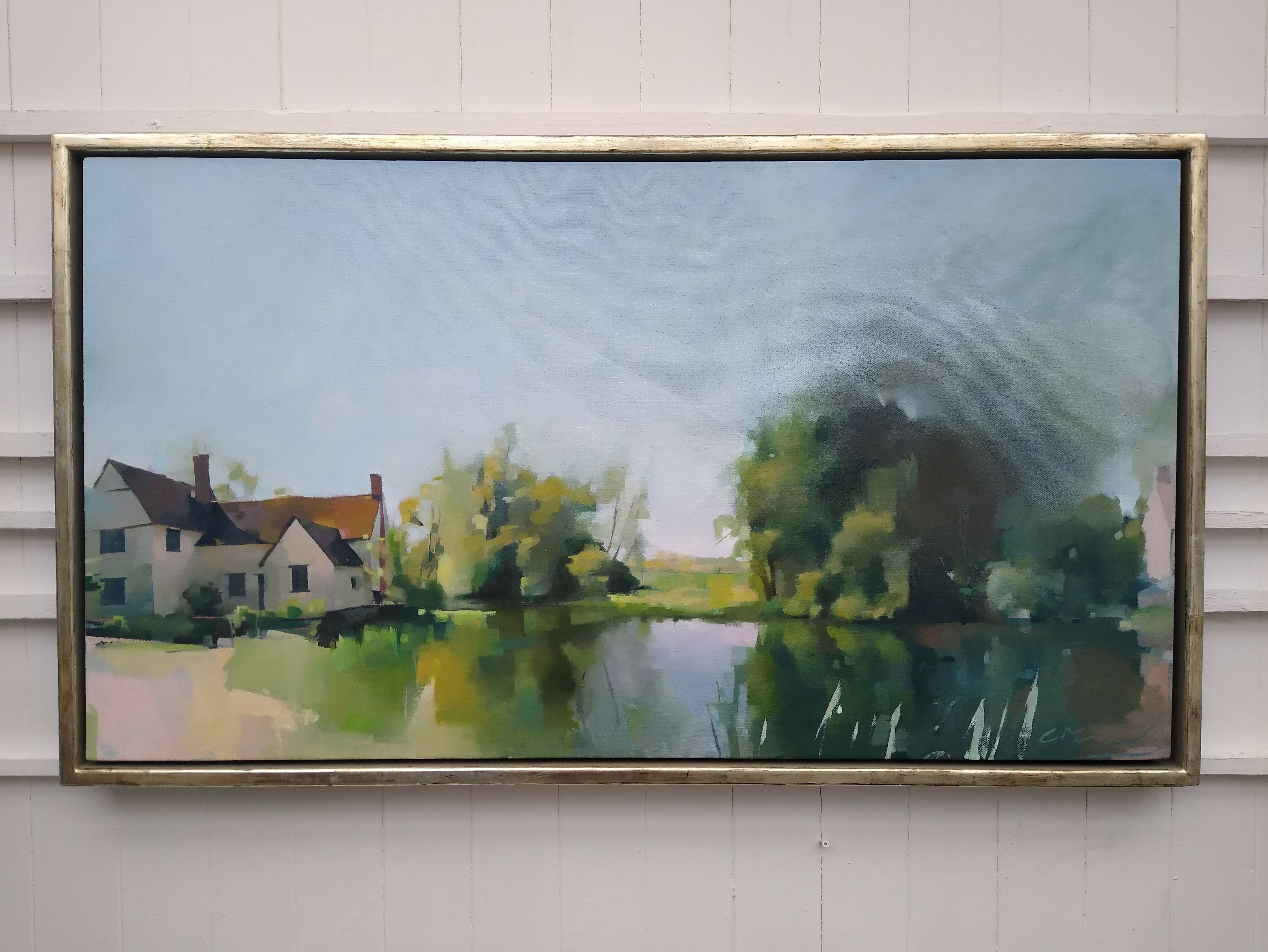 Art Contemporary Landscape Oil Painting A Famous Pond Chris Macauley