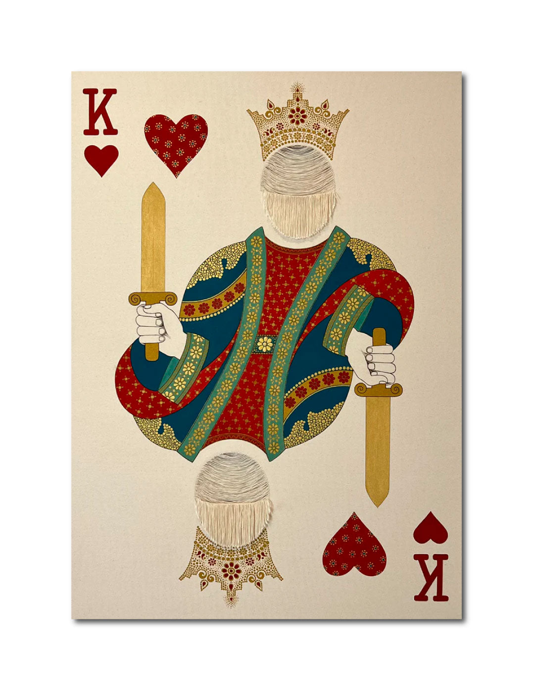 Acrylic 'KING OF HEARTS' - Acrylic on Canvas Parastoo Ahovan