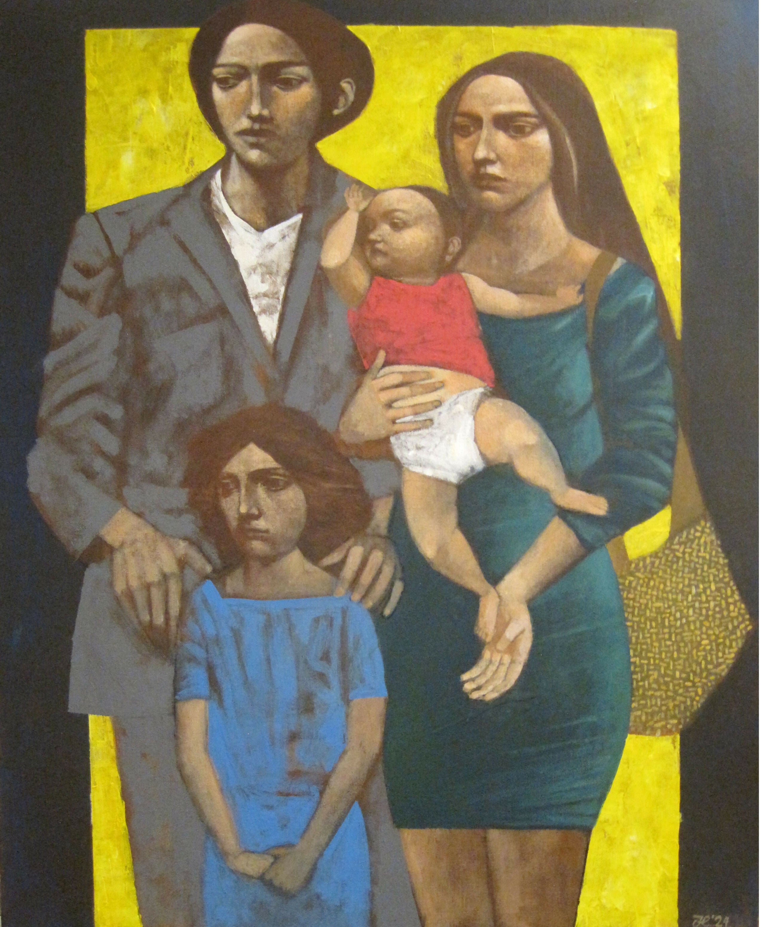 Figurative Family (61 x 76cm) Tim Carroll