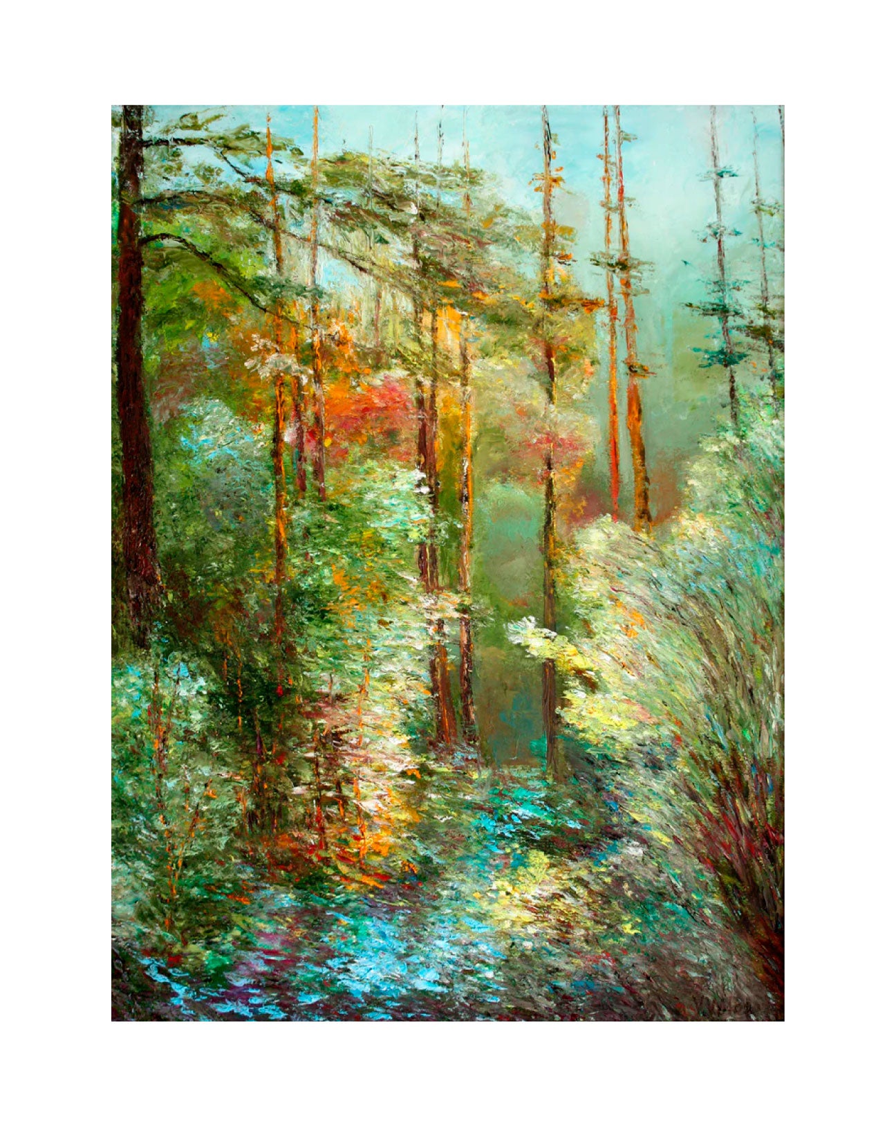 'LIGHT SHADOWS IN THE FOREST' - Oil on Canvas