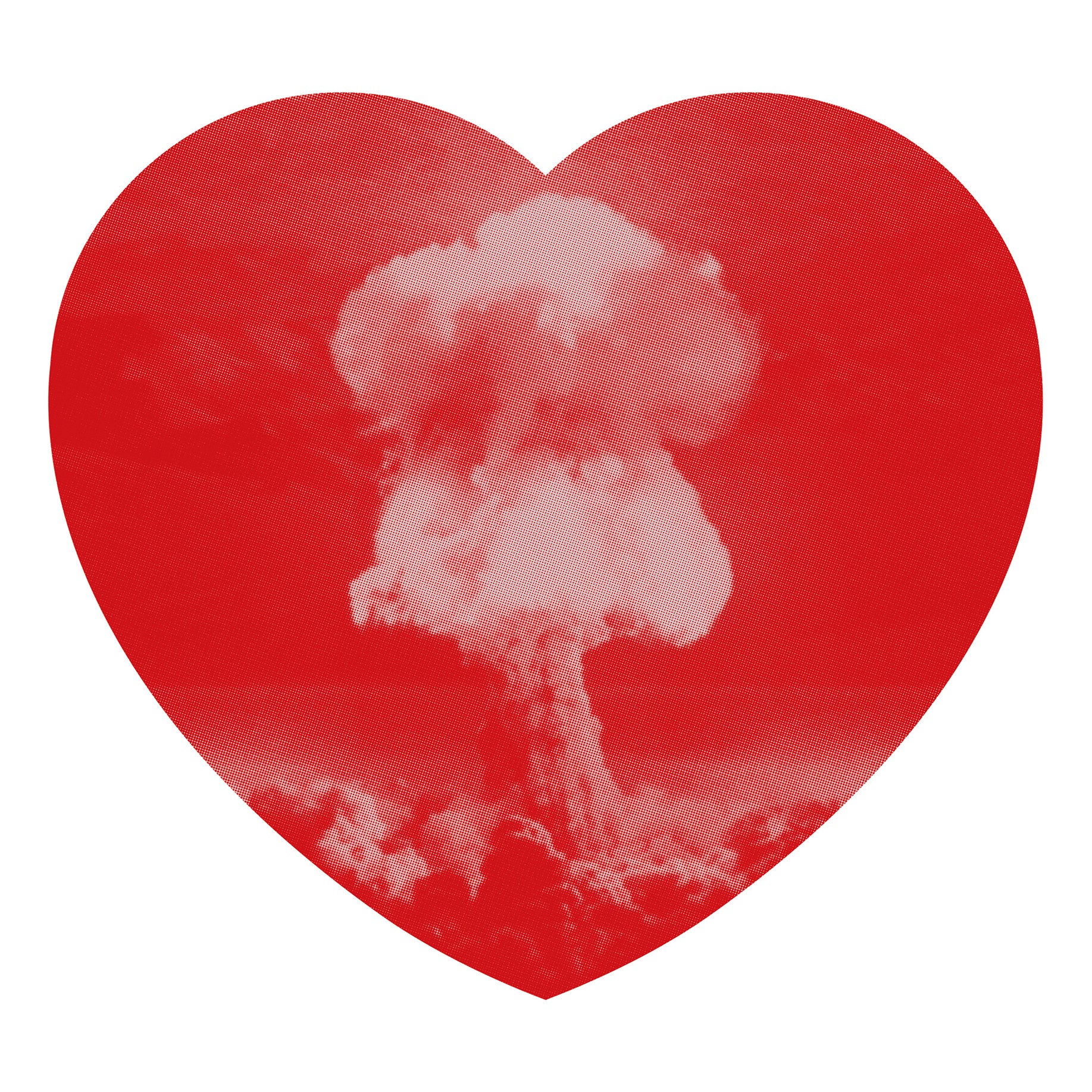 Contemporary 'LOVE BOMB RED' - Silkscreen Print Iain Cadby