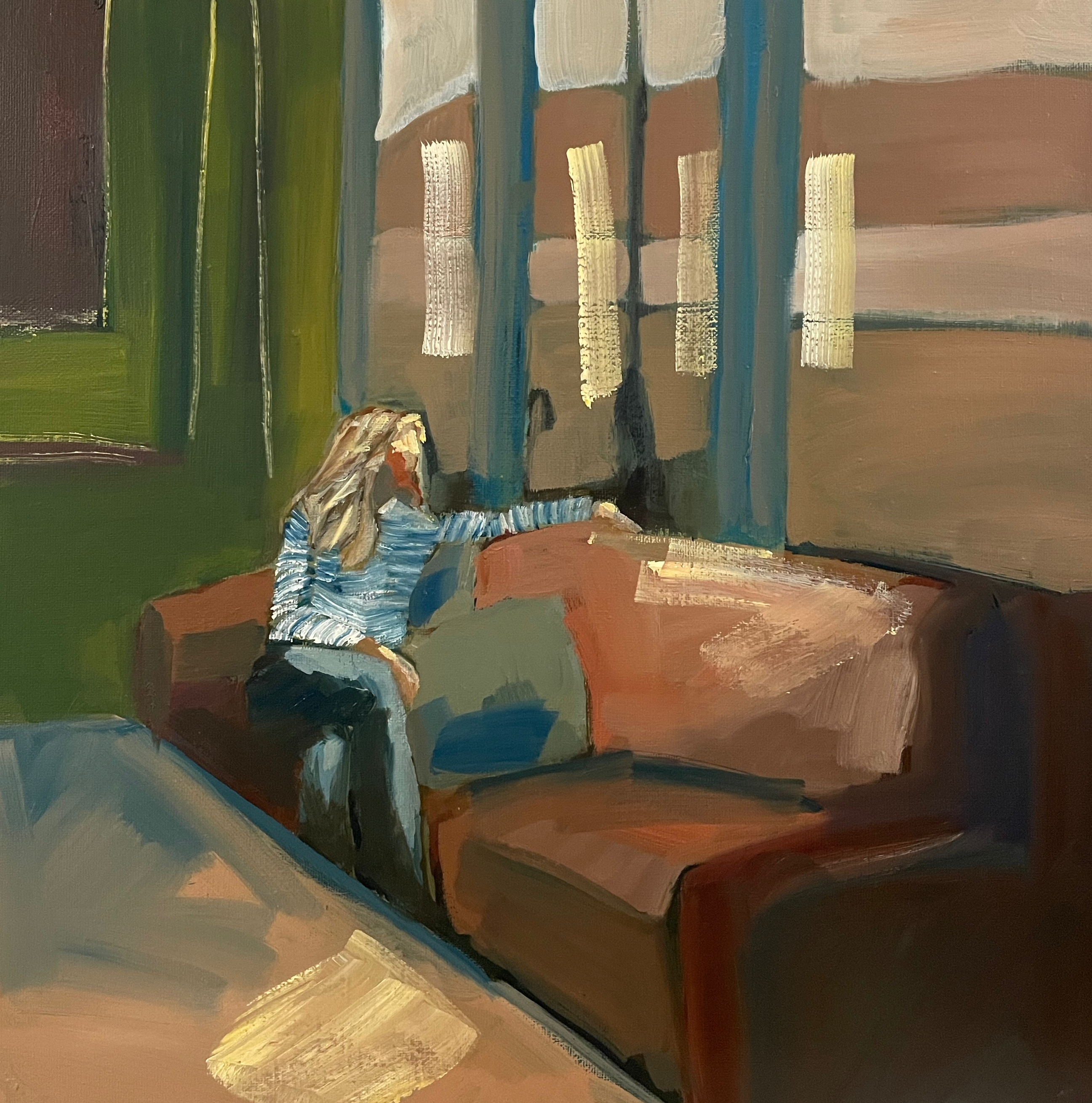 Oil 'LUNCH AT ALENTO LOUNGE' - Oil on Canvas Heather Bailey